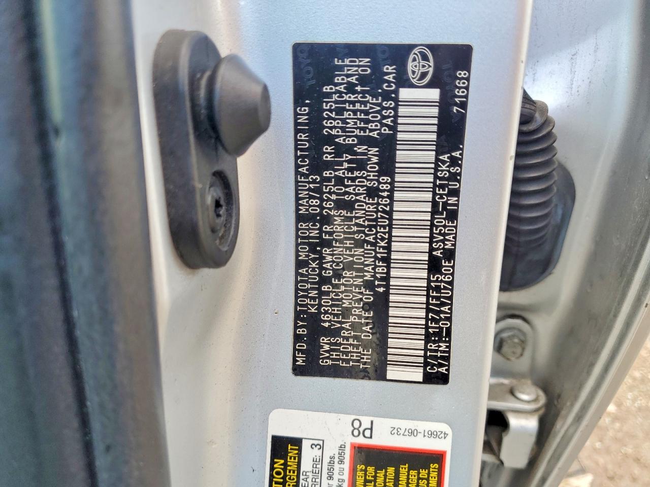 2014 Toyota Camry Se Sport Silver vin: 4T1BF1FK2EU726489