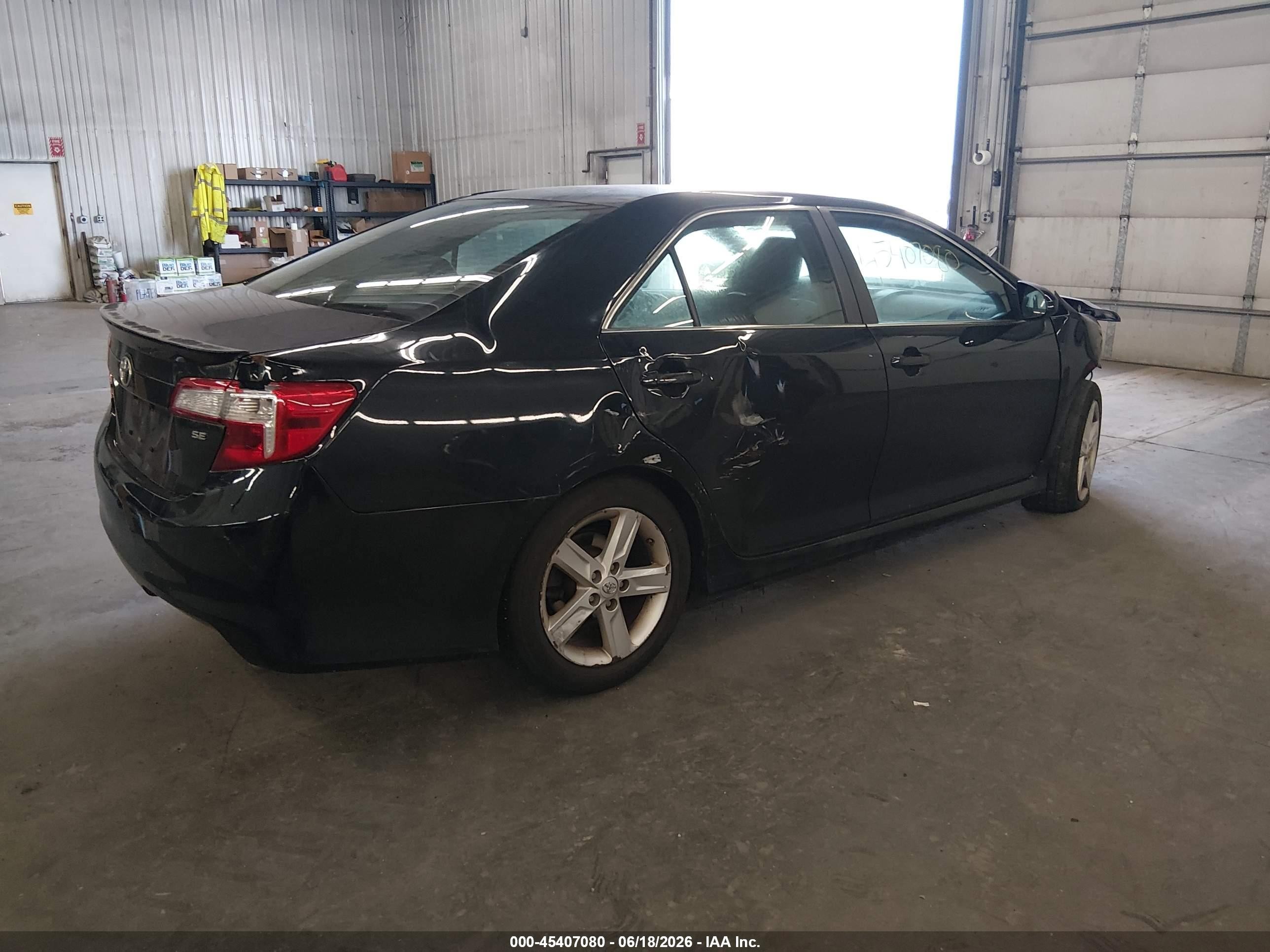 2014 Toyota Camry Se Black vin: 4T1BF1FK2EU763302