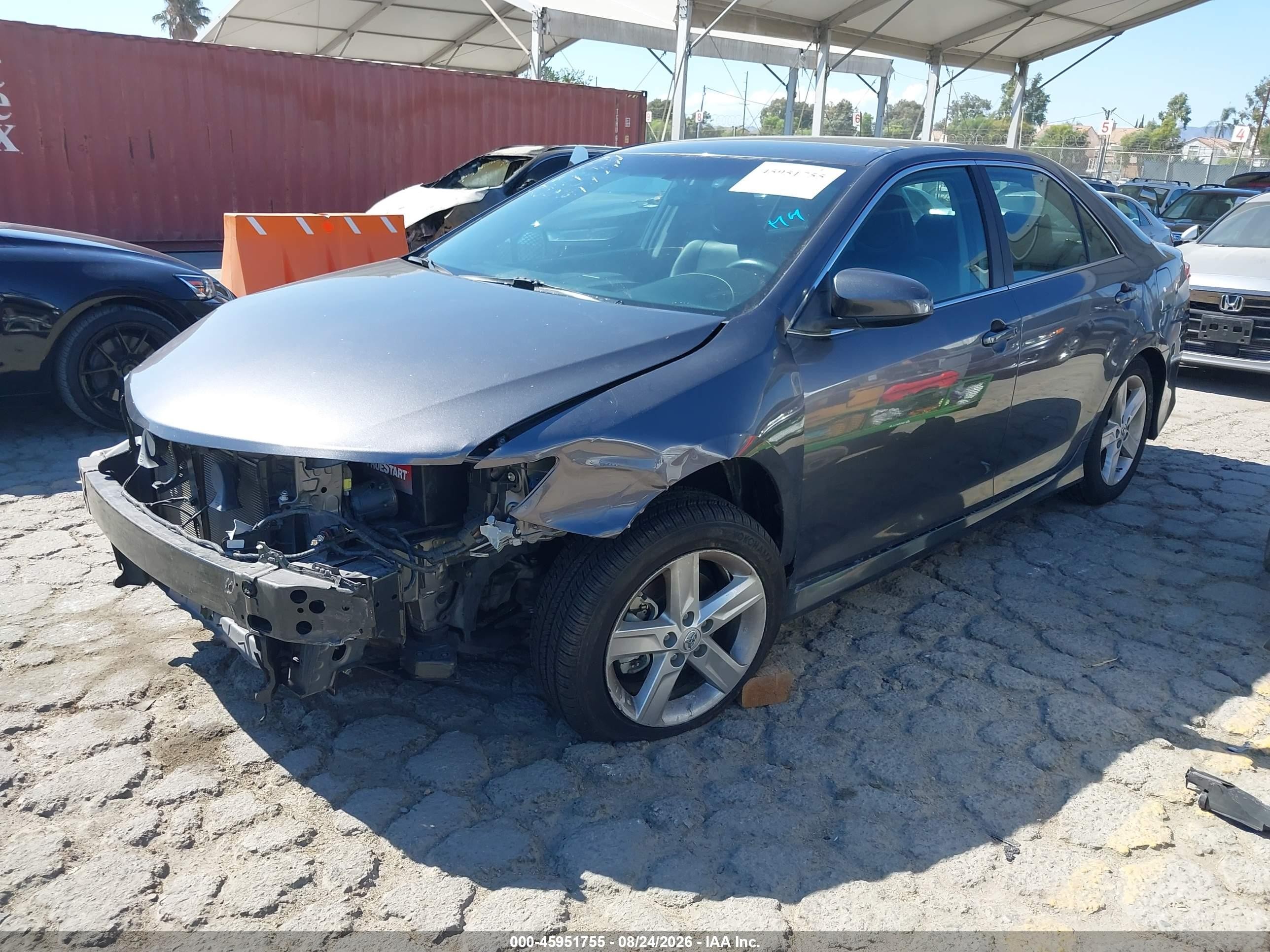 2014 Toyota Camry Se Серый vin: 4T1BF1FK2EU781296