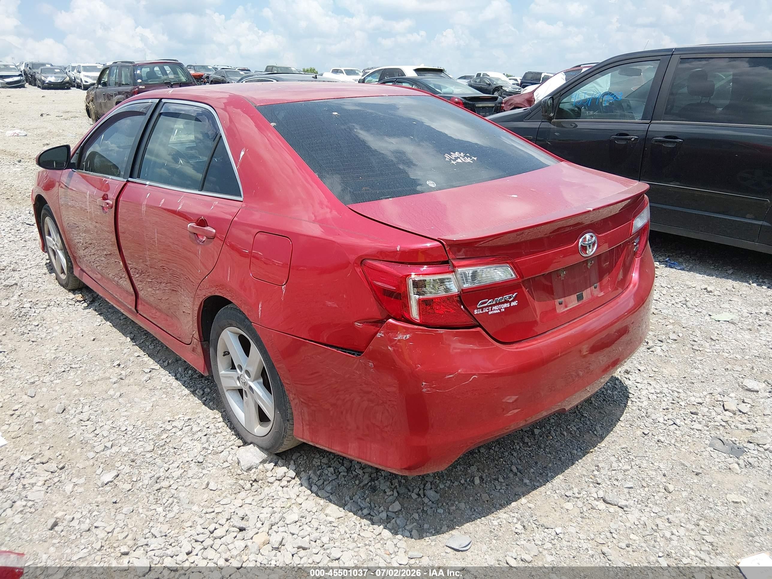 2014 Toyota Camry Se Red vin: 4T1BF1FK2EU835972