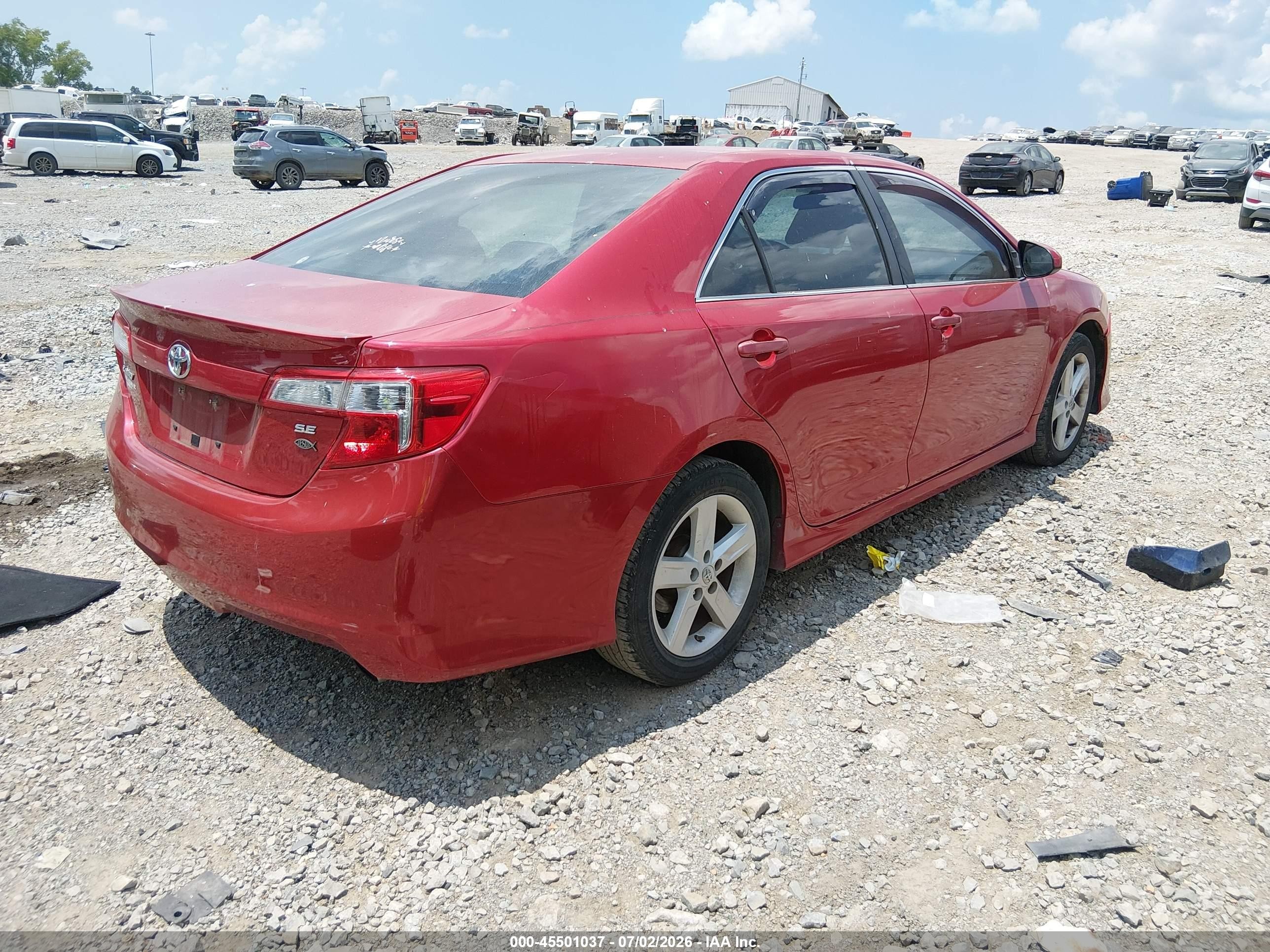 2014 Toyota Camry Se Red vin: 4T1BF1FK2EU835972