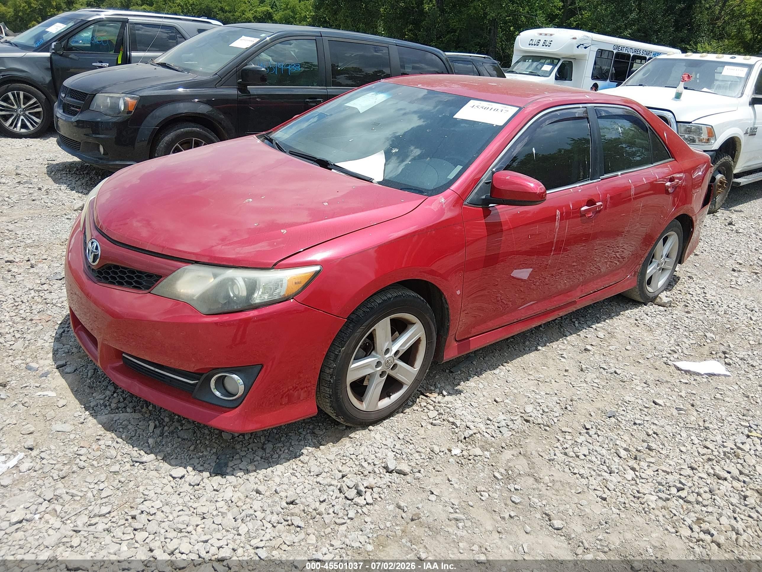 2014 Toyota Camry Se Red vin: 4T1BF1FK2EU835972