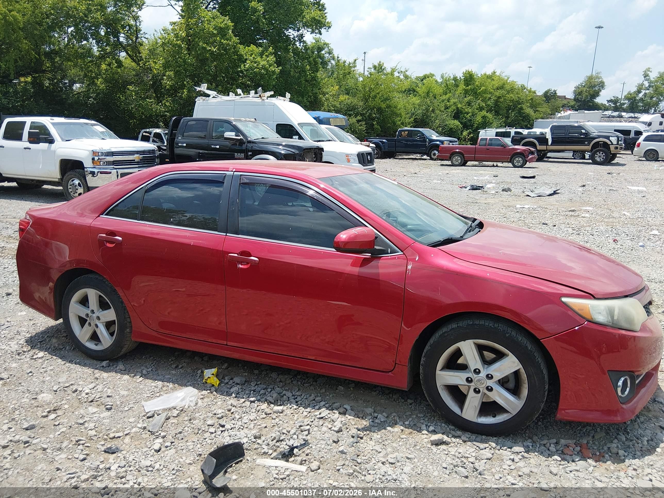 2014 Toyota Camry Se Red vin: 4T1BF1FK2EU835972