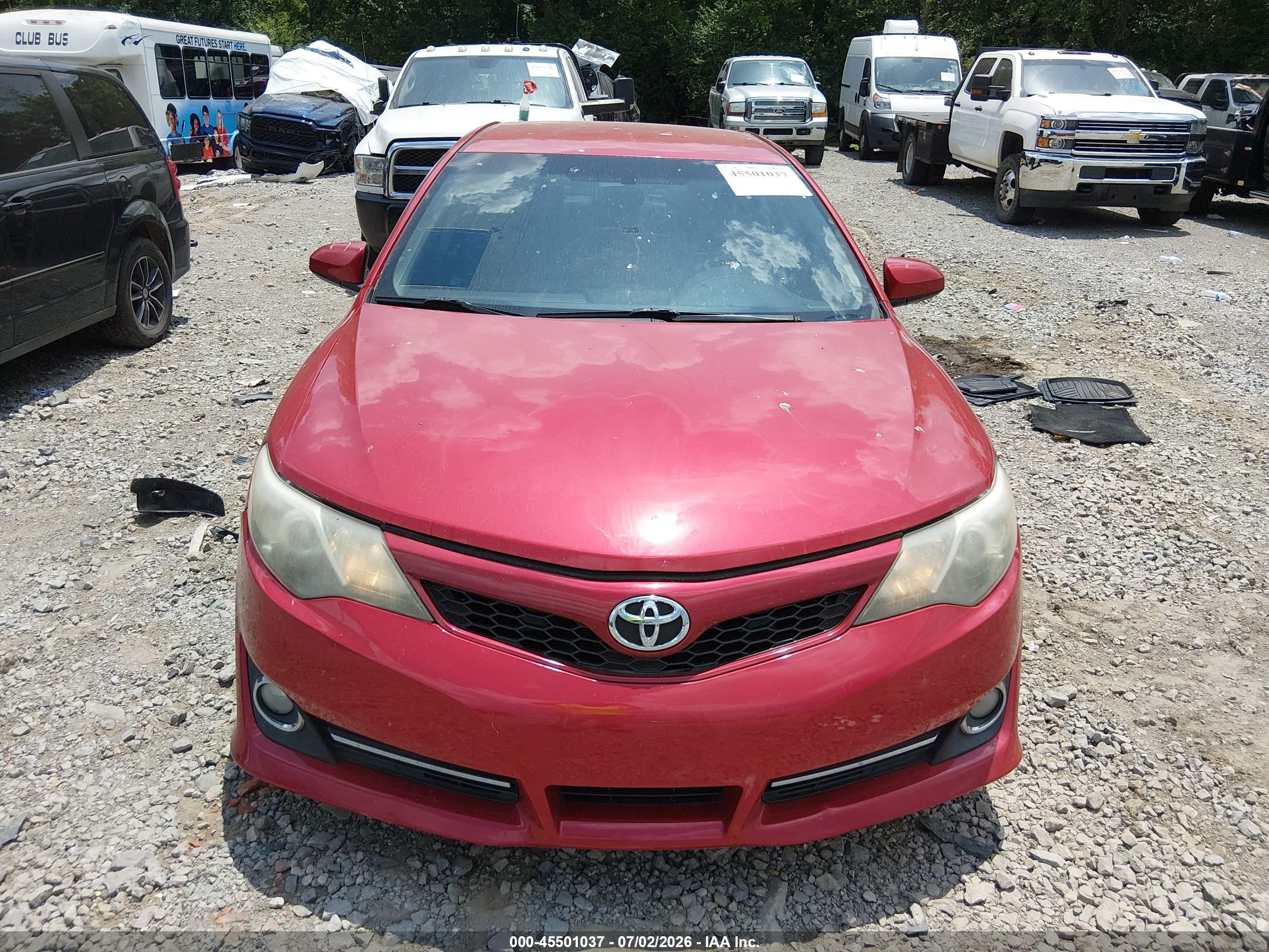 2014 Toyota Camry Se Red vin: 4T1BF1FK2EU835972