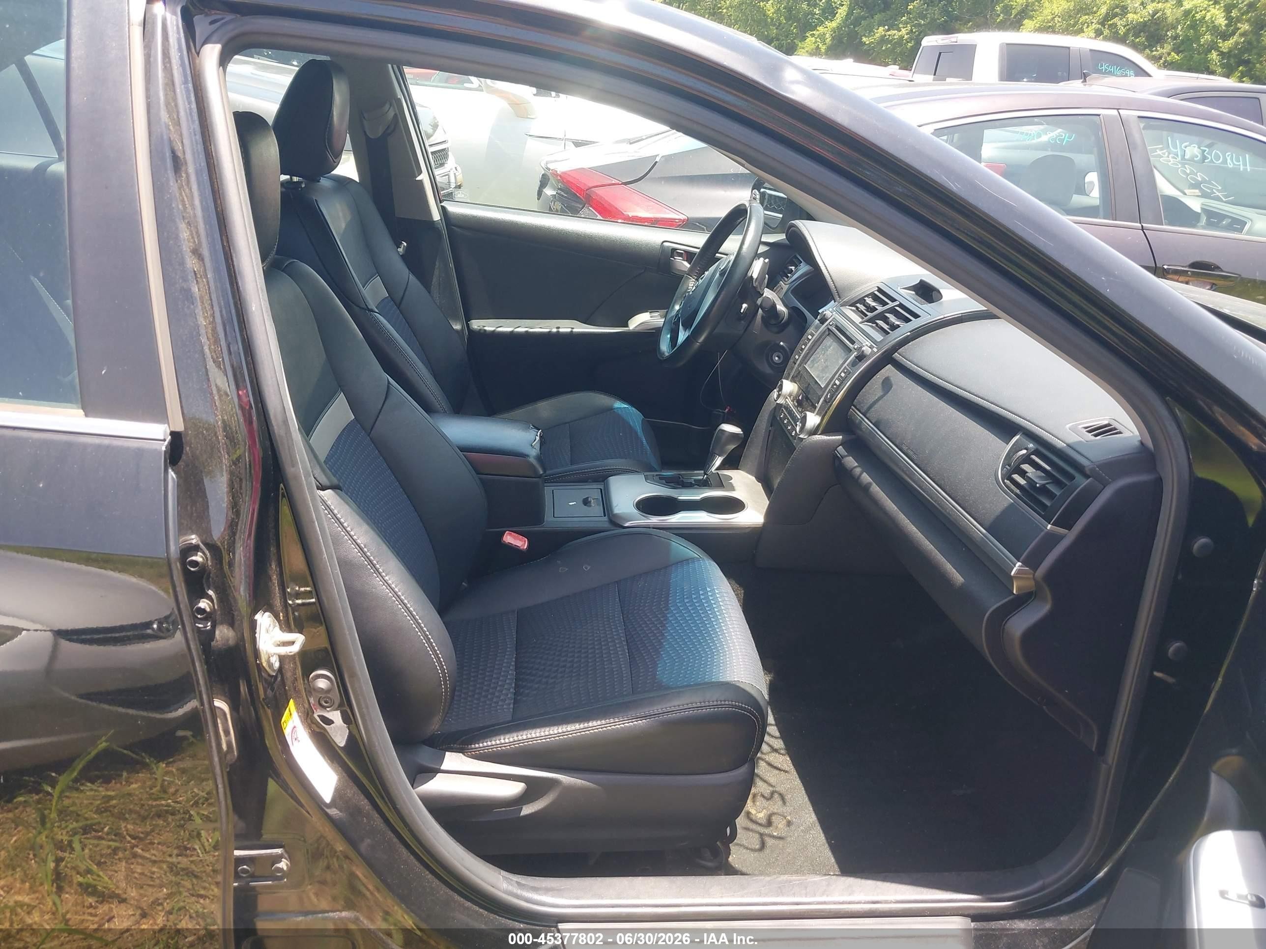2014 Toyota Camry Se Black vin: 4T1BF1FK2EU836183