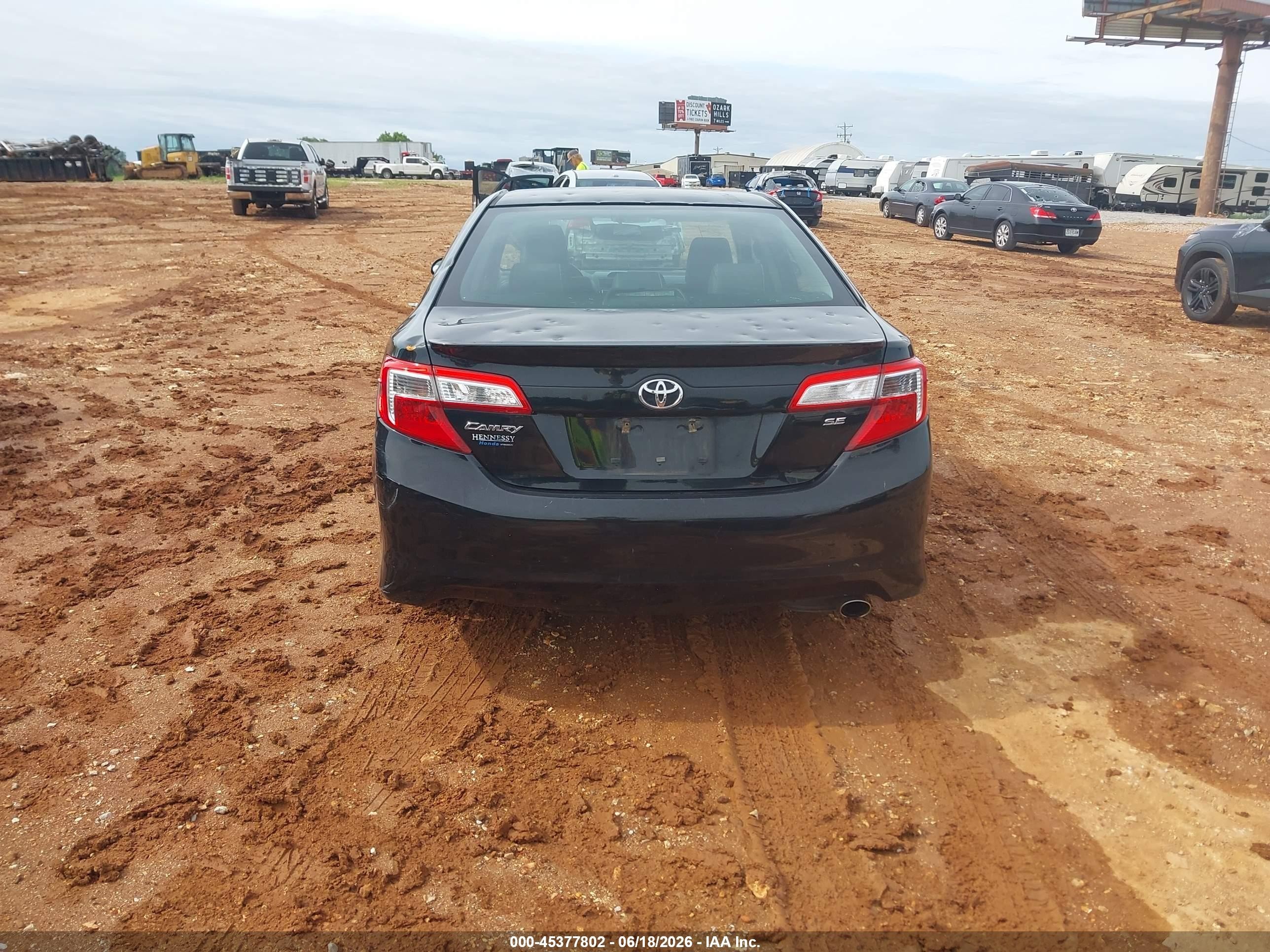 2014 Toyota Camry Se Black vin: 4T1BF1FK2EU836183