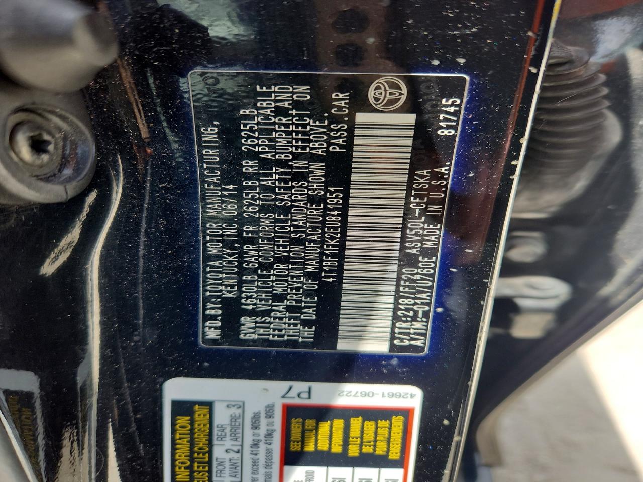 2014 Toyota Camry Se Black vin: 4T1BF1FK2EU841951