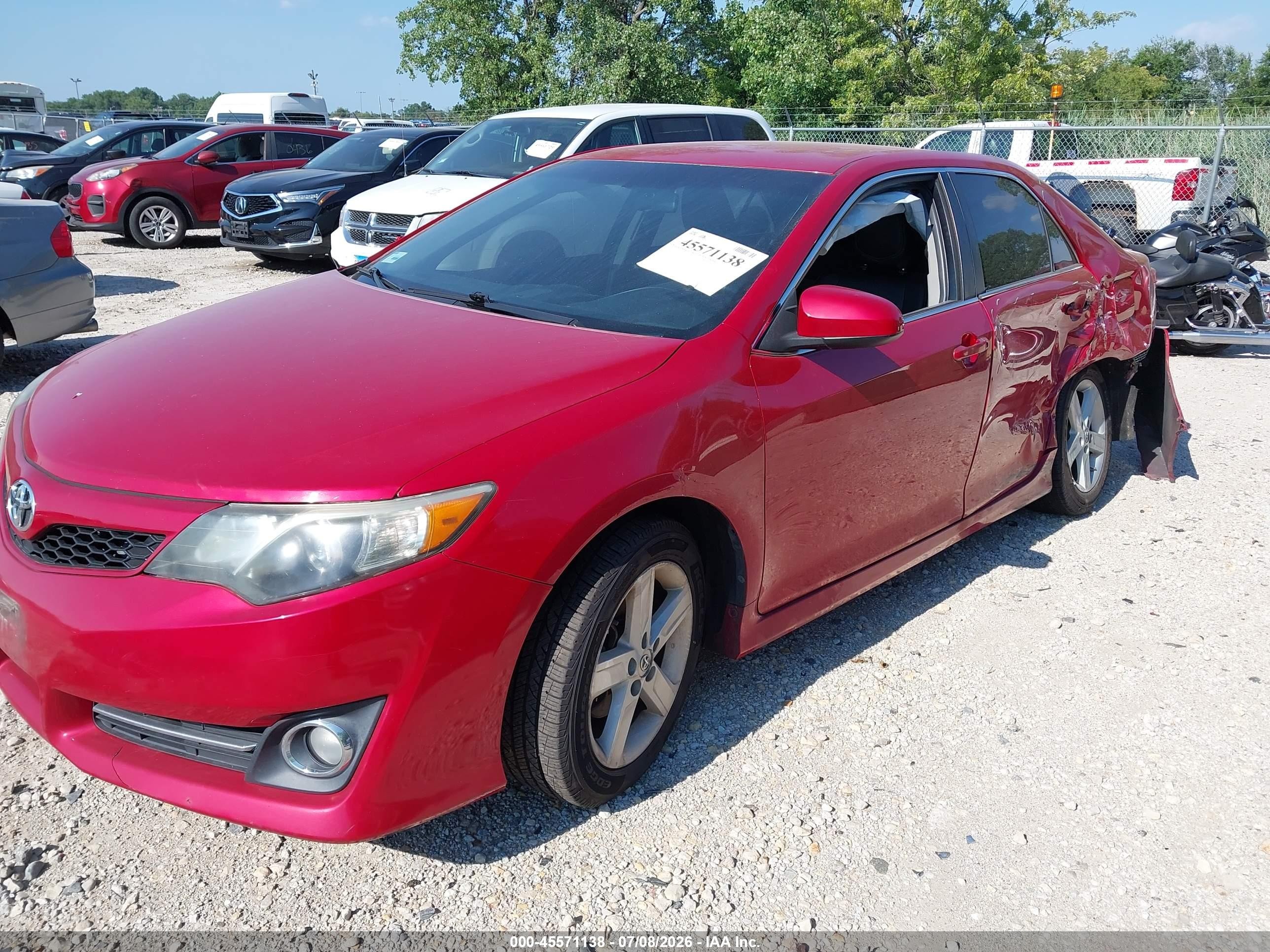 2014 Toyota Camry Se Red vin: 4T1BF1FK2EU842372