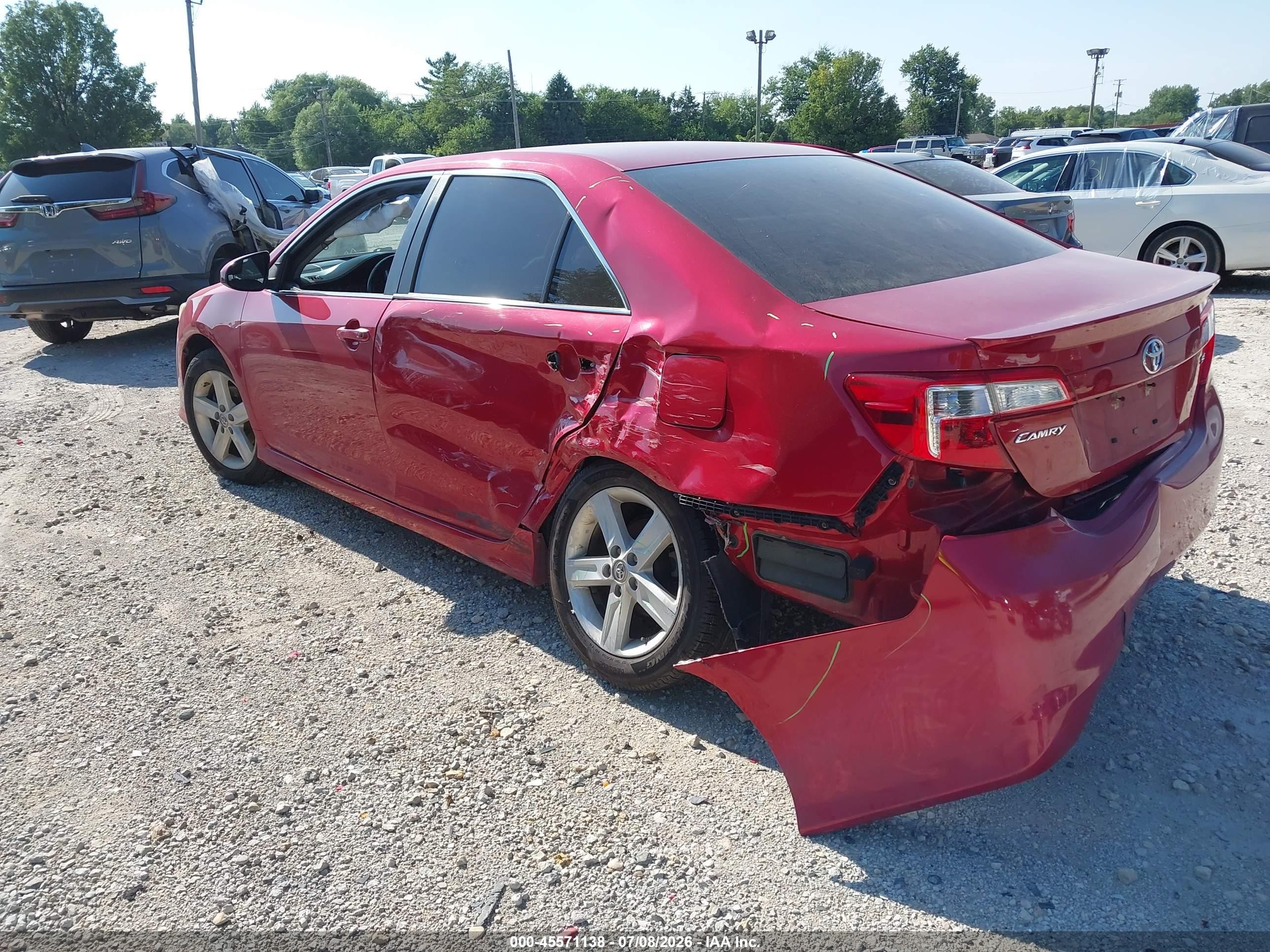 2014 Toyota Camry Se Red vin: 4T1BF1FK2EU842372