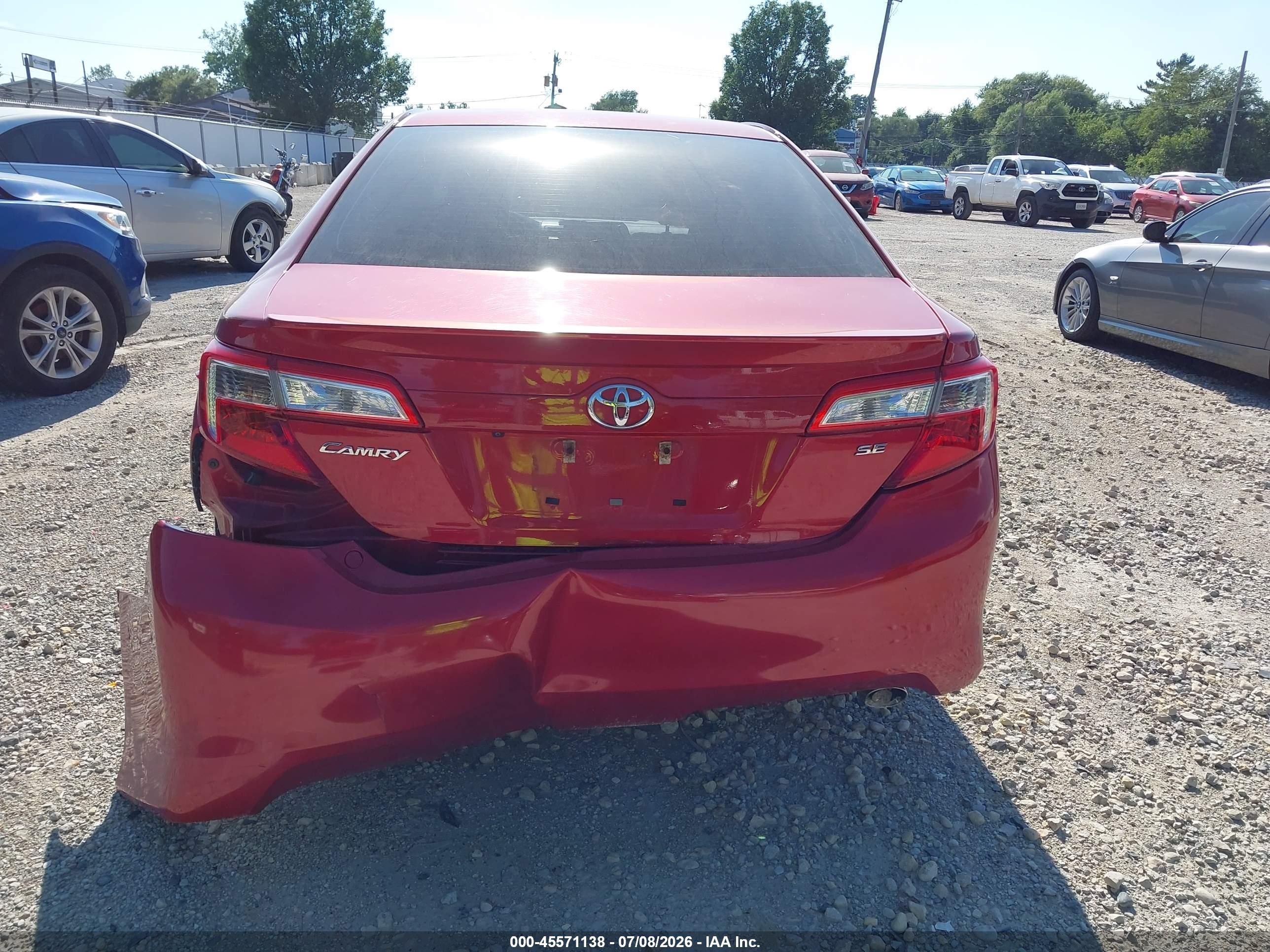 2014 Toyota Camry Se Red vin: 4T1BF1FK2EU842372