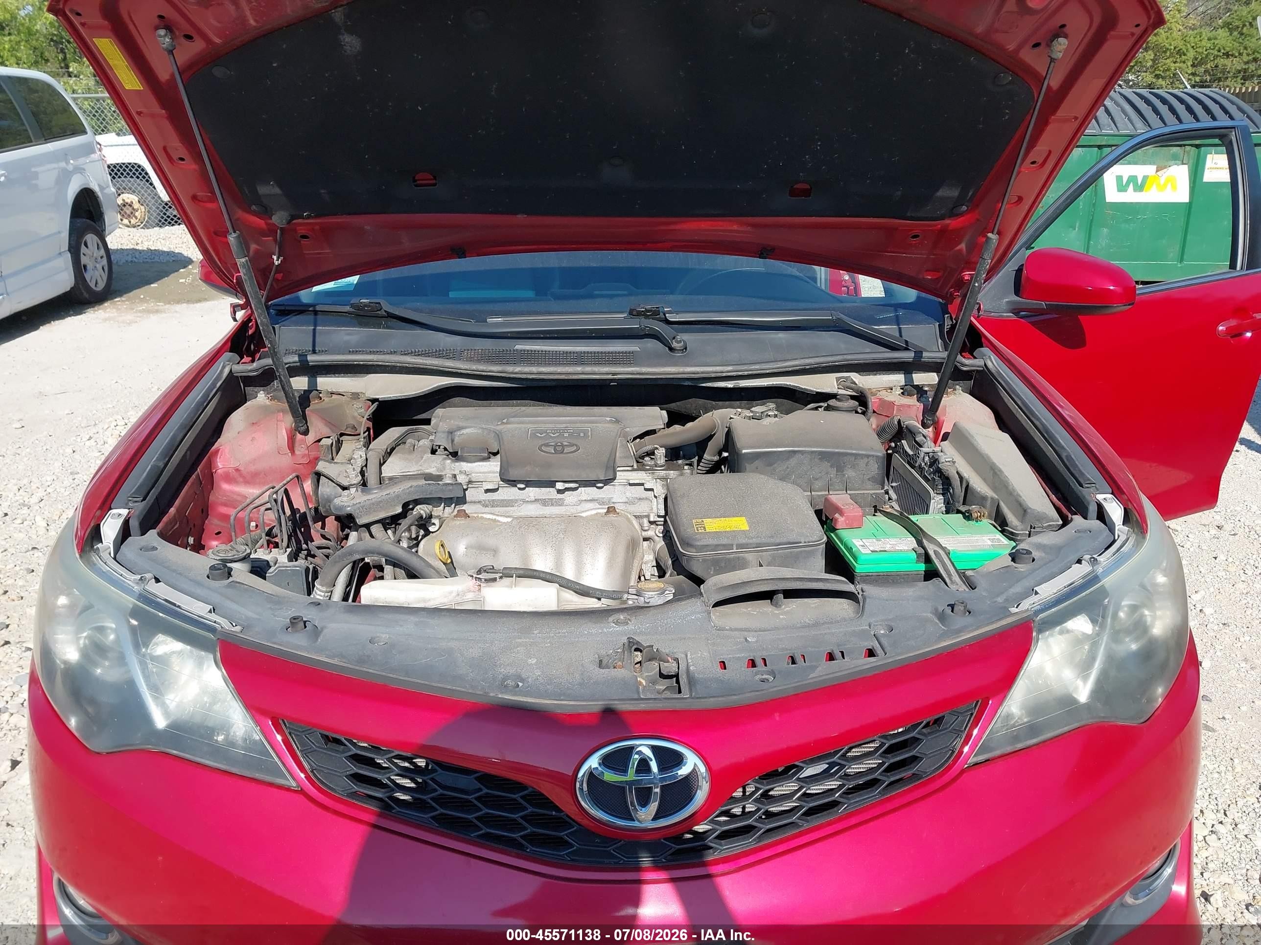 2014 Toyota Camry Se Red vin: 4T1BF1FK2EU842372