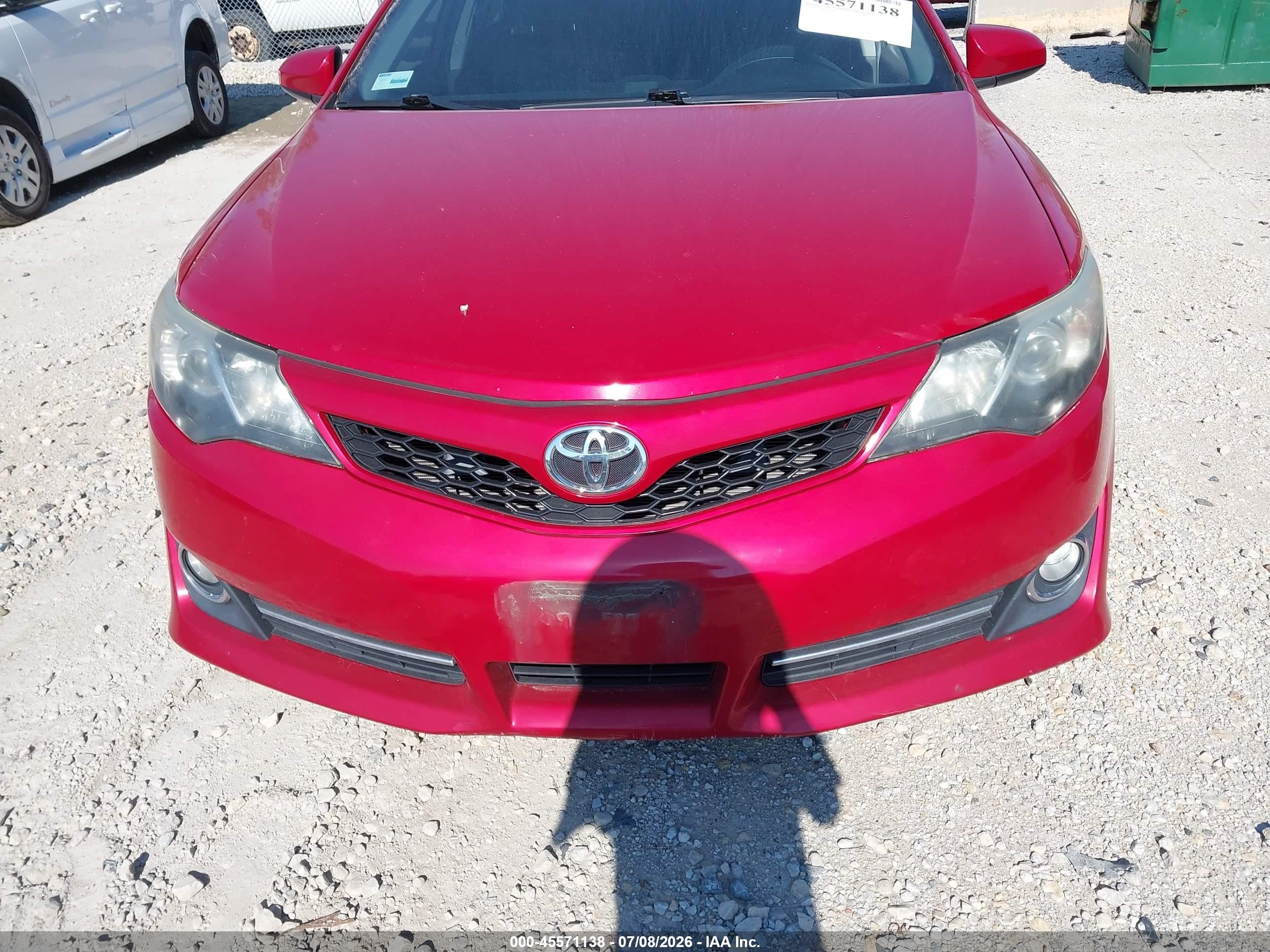 2014 Toyota Camry Se Red vin: 4T1BF1FK2EU842372