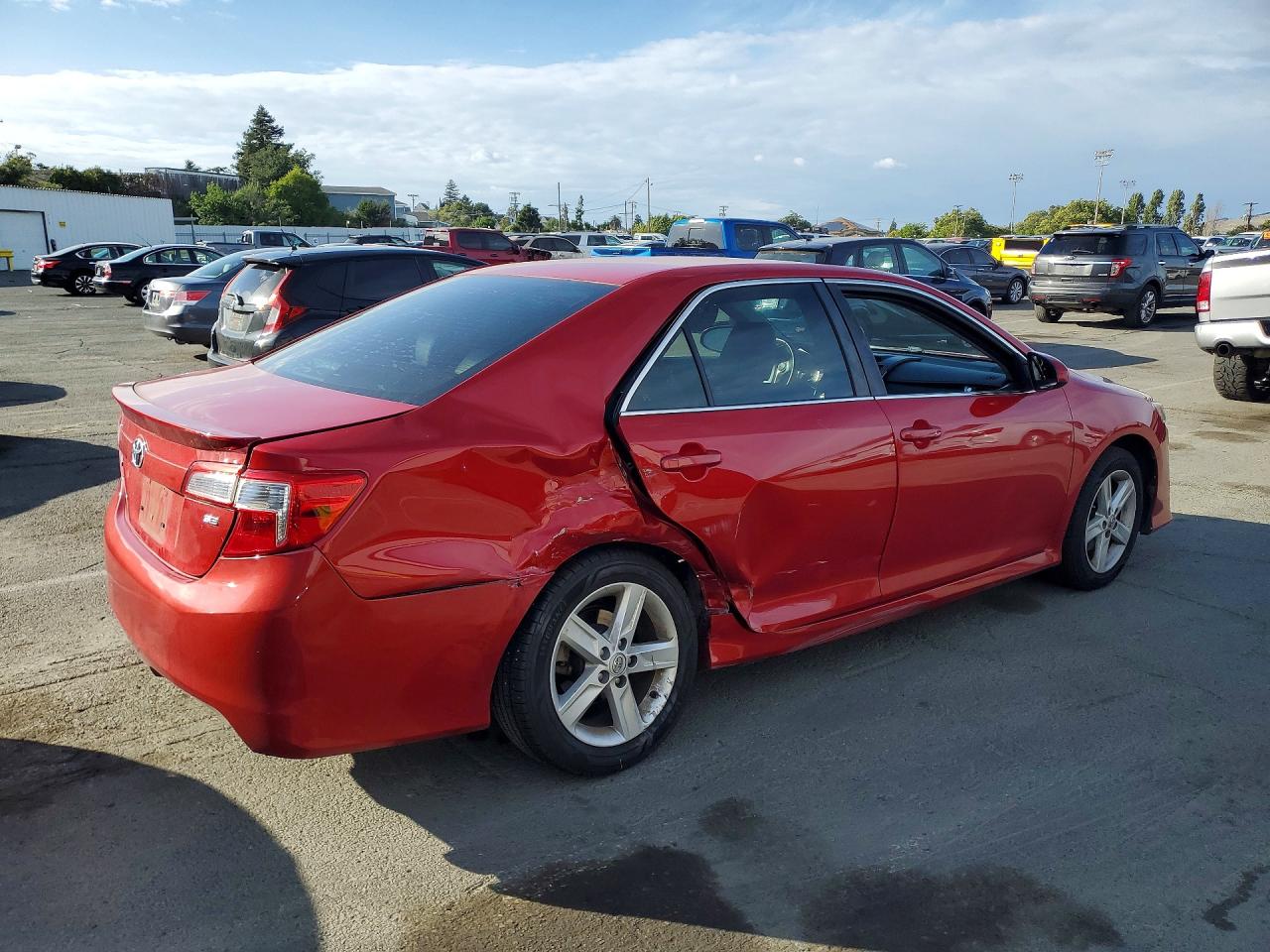 2014 Toyota Camry Se Red vin: 4T1BF1FK2EU863786