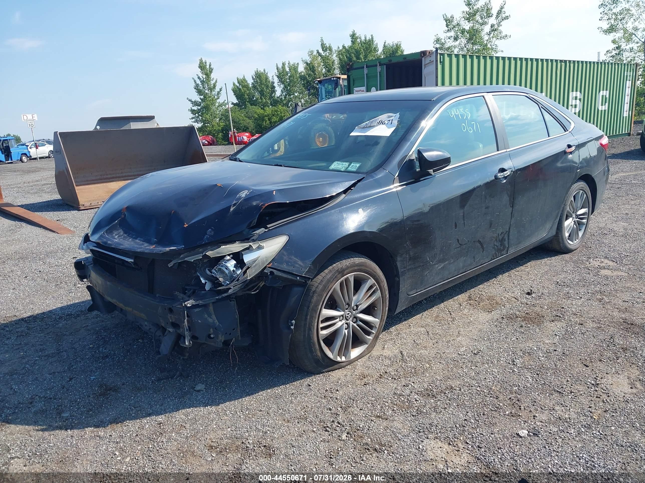 2015 Toyota Camry Se Black vin: 4T1BF1FK2FU061787