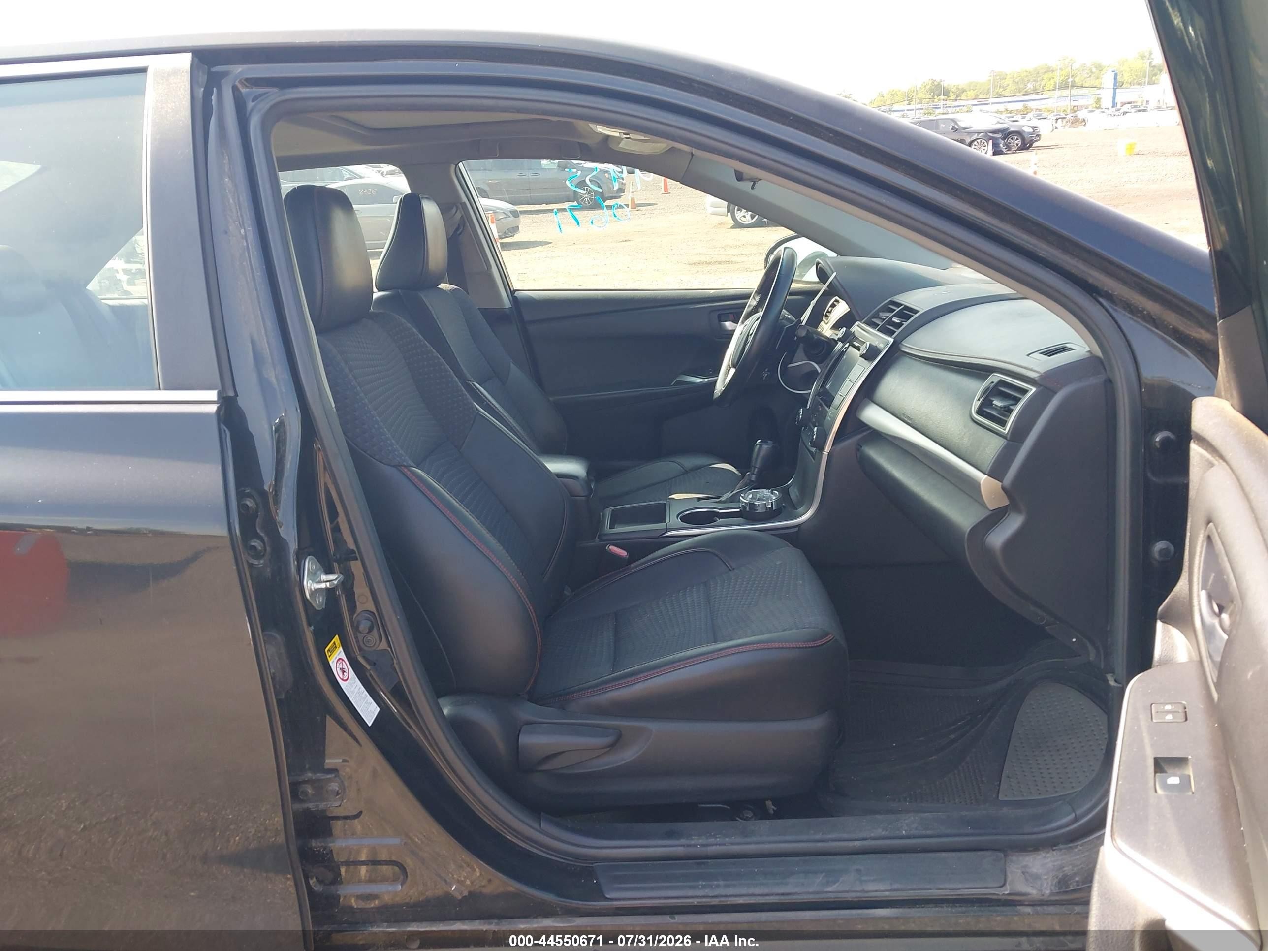 2015 Toyota Camry Se Black vin: 4T1BF1FK2FU061787