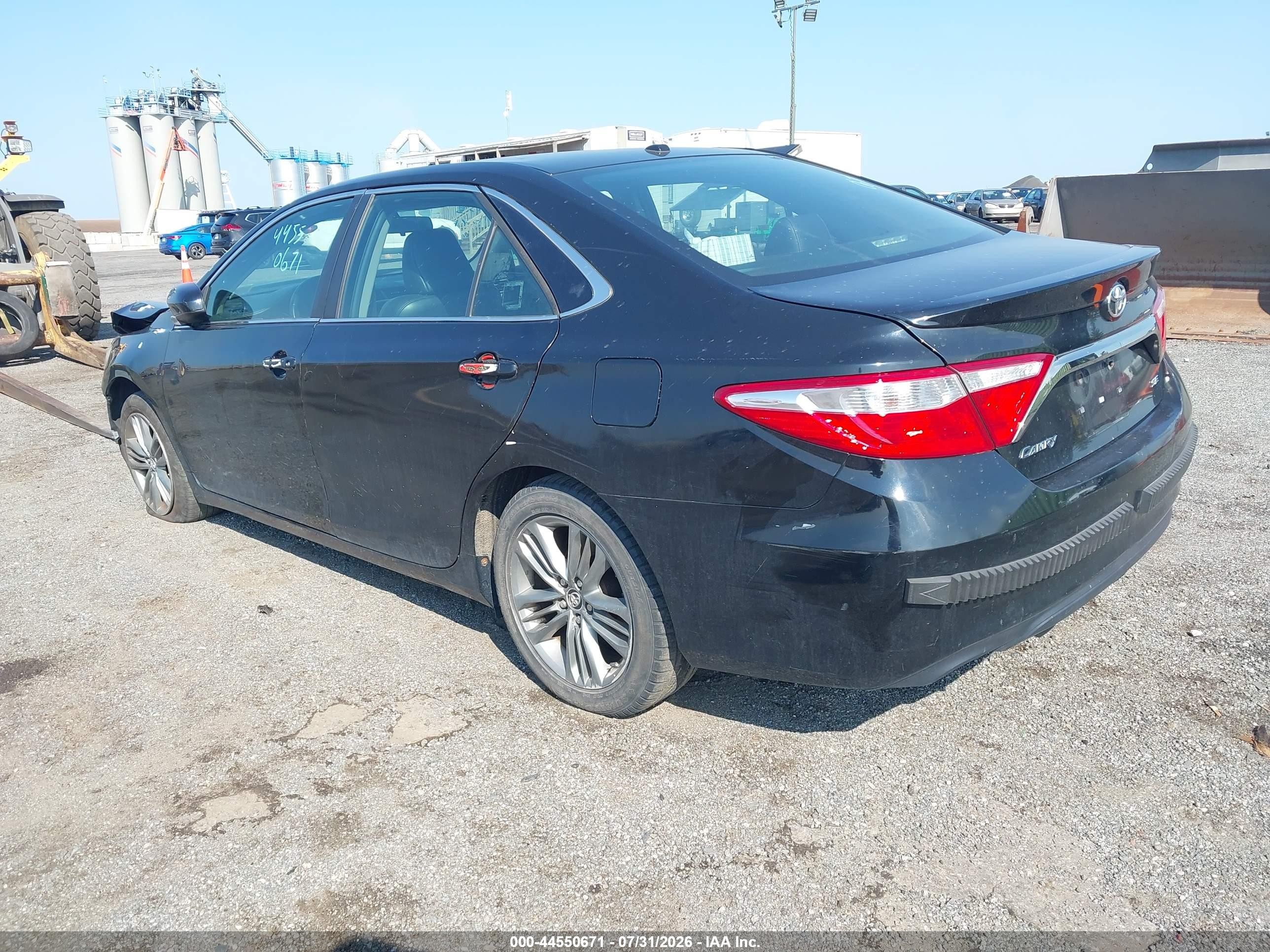 2015 Toyota Camry Se Black vin: 4T1BF1FK2FU061787