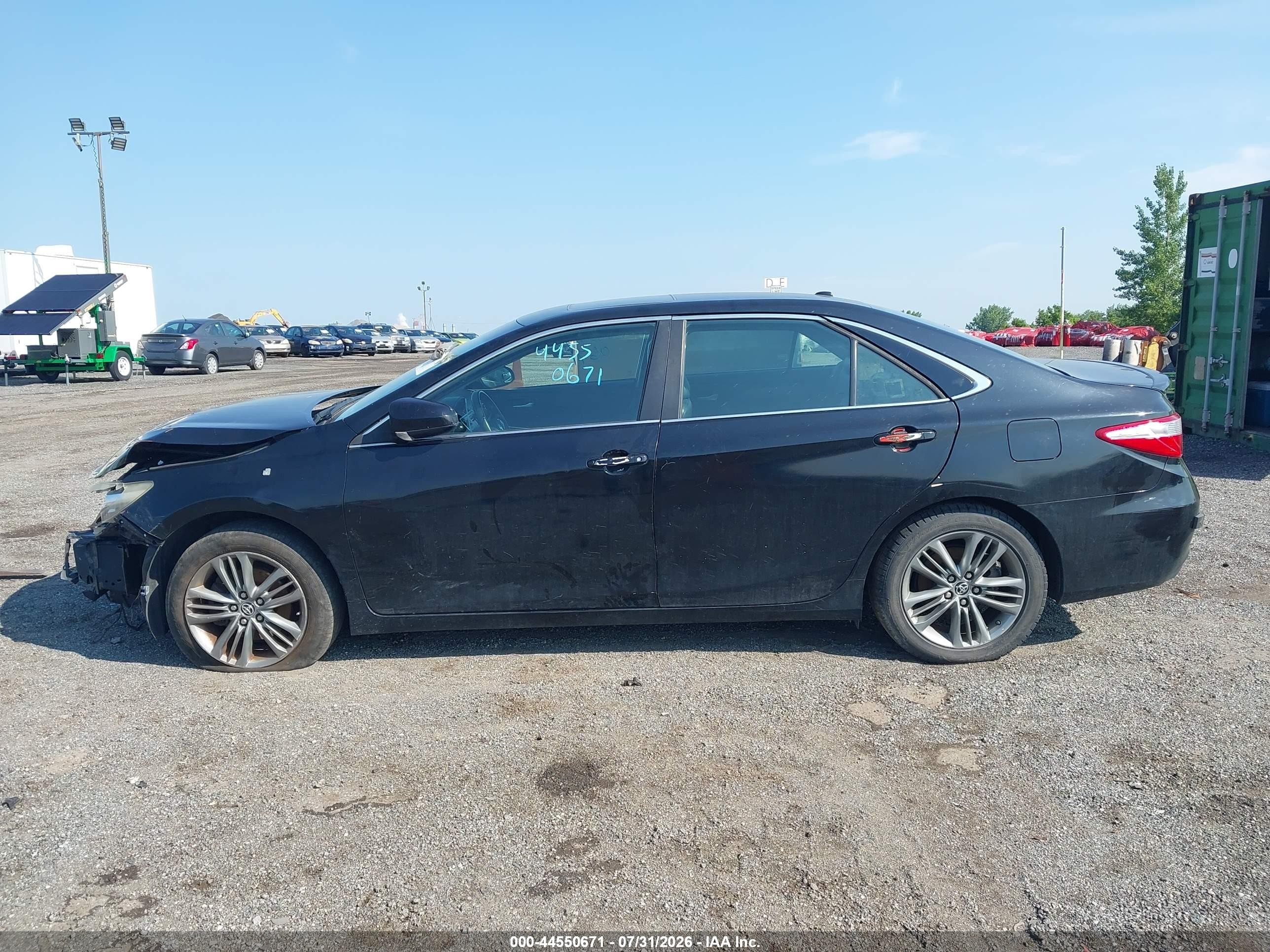 2015 Toyota Camry Se Black vin: 4T1BF1FK2FU061787