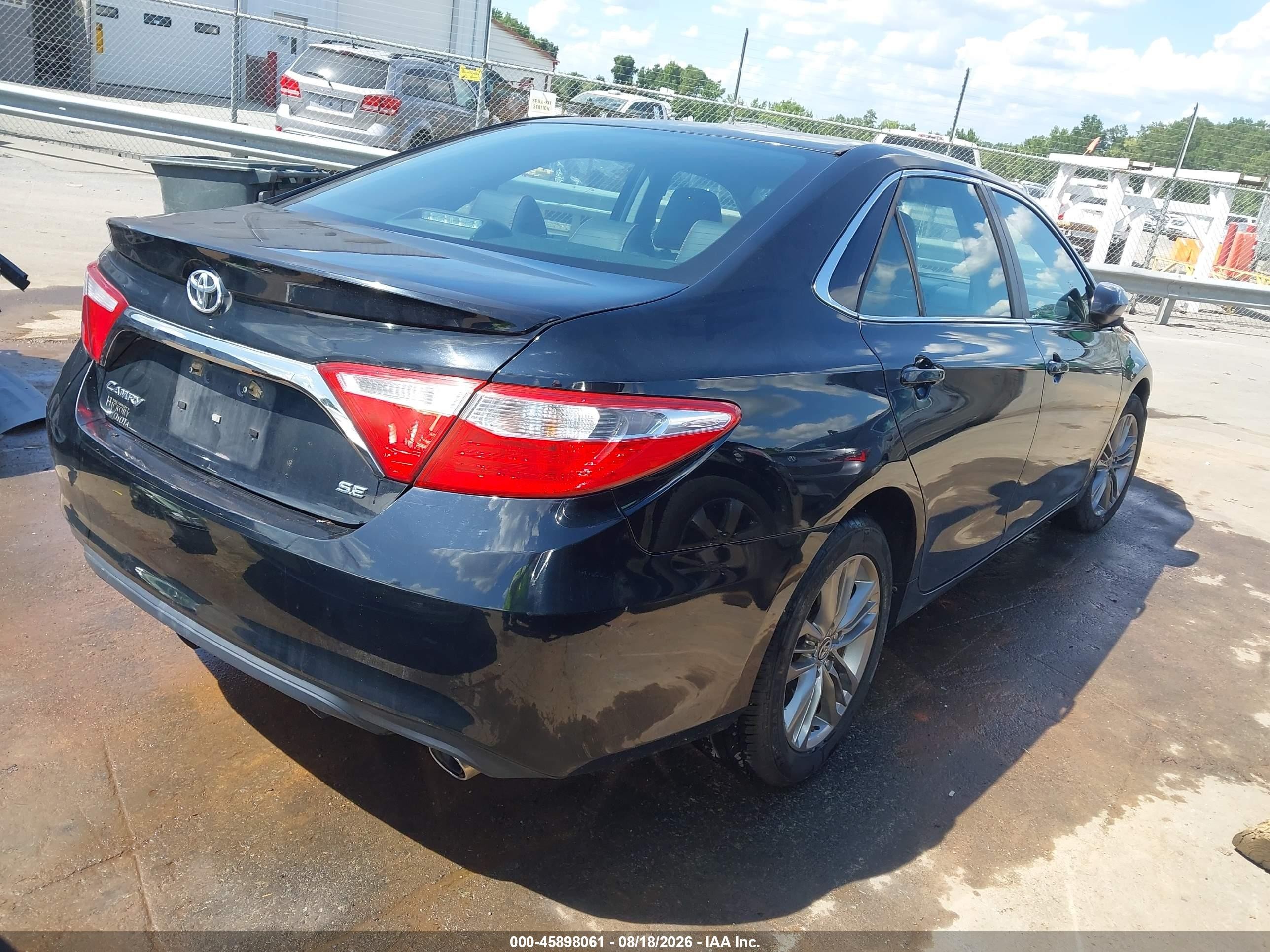 2015 Toyota Camry Se Black vin: 4T1BF1FK2FU475264