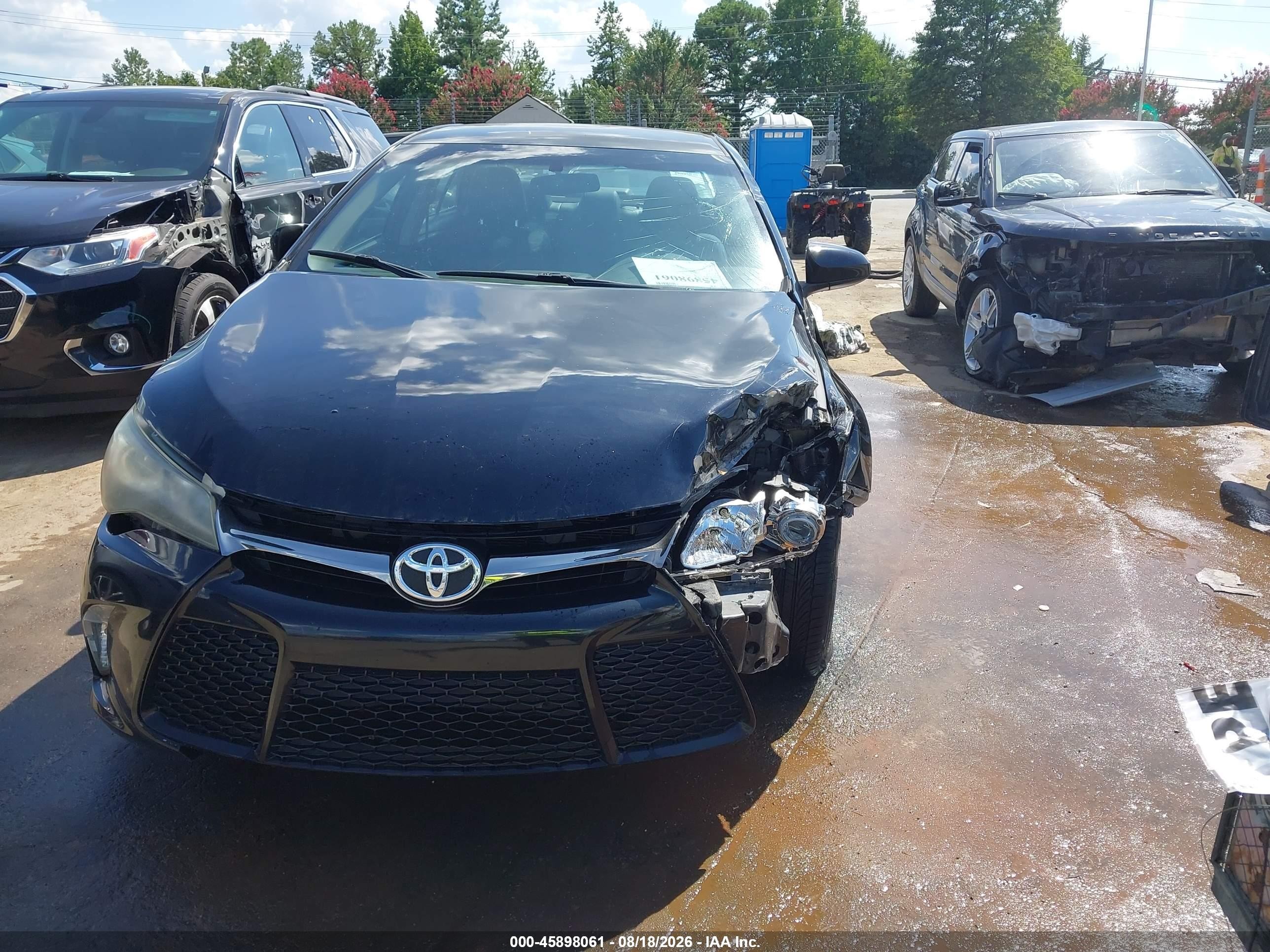 2015 Toyota Camry Se Black vin: 4T1BF1FK2FU475264