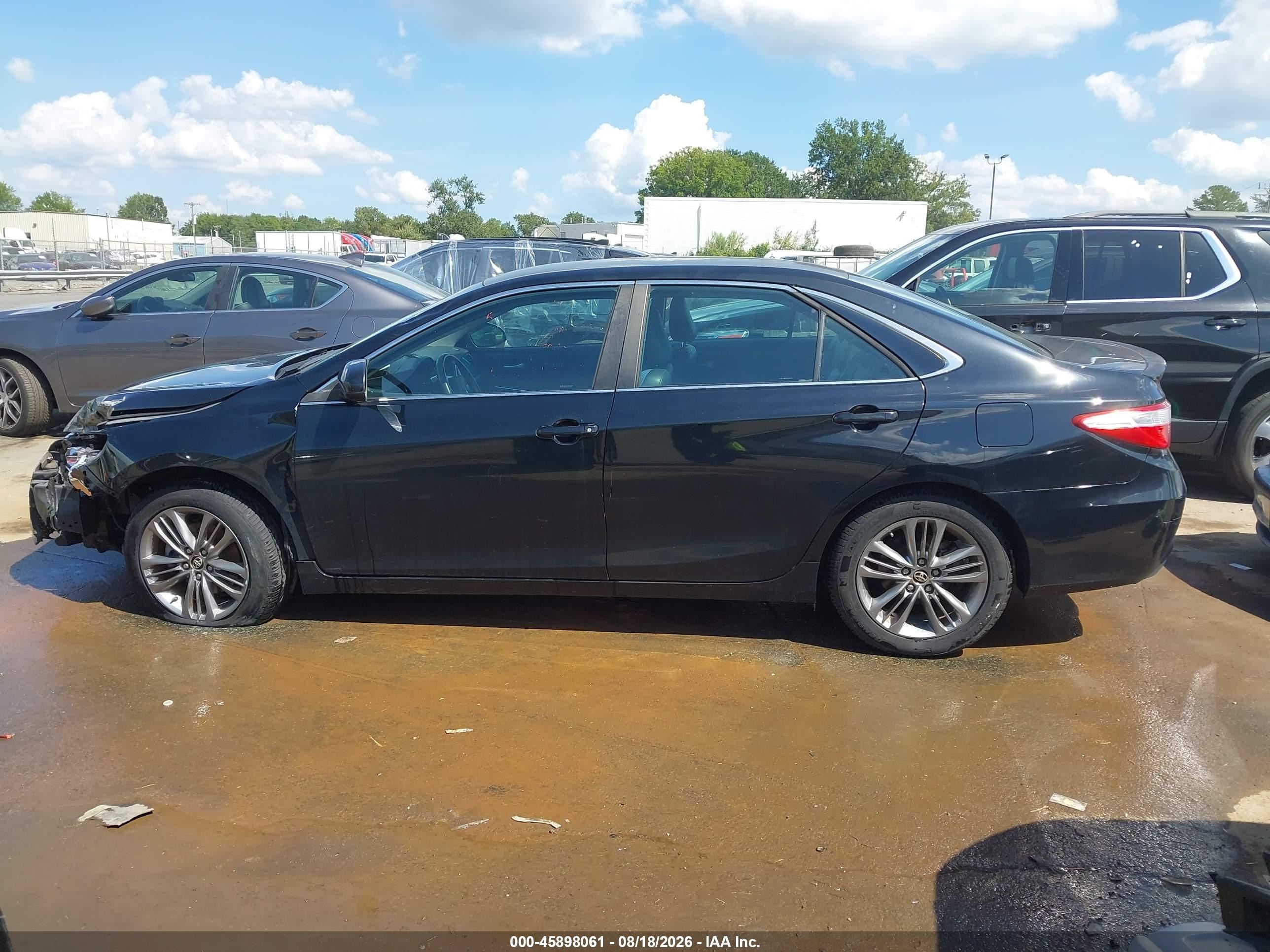 2015 Toyota Camry Se Black vin: 4T1BF1FK2FU475264