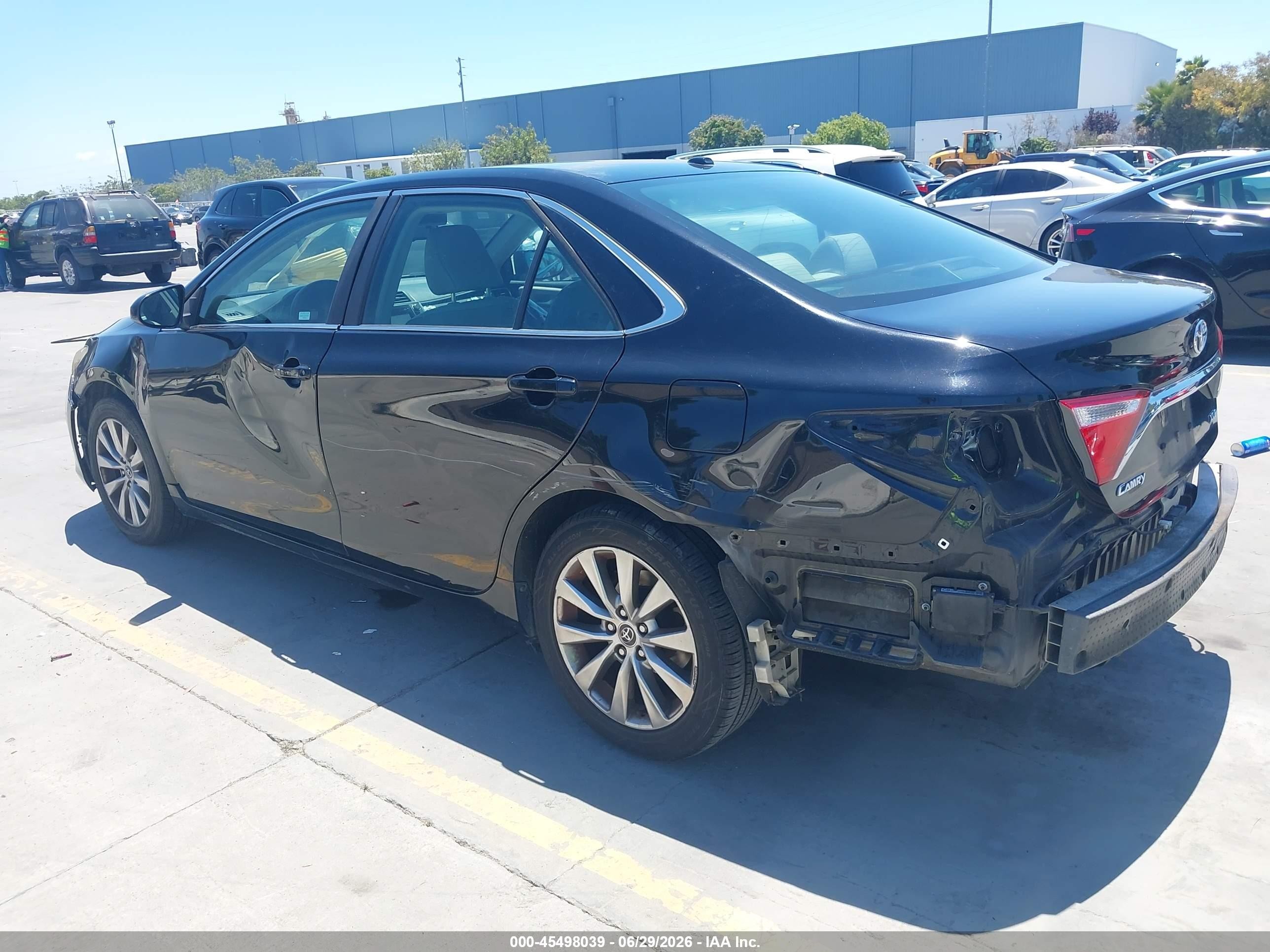 2015 Toyota Camry Xle Black vin: 4T1BF1FK2FU875258