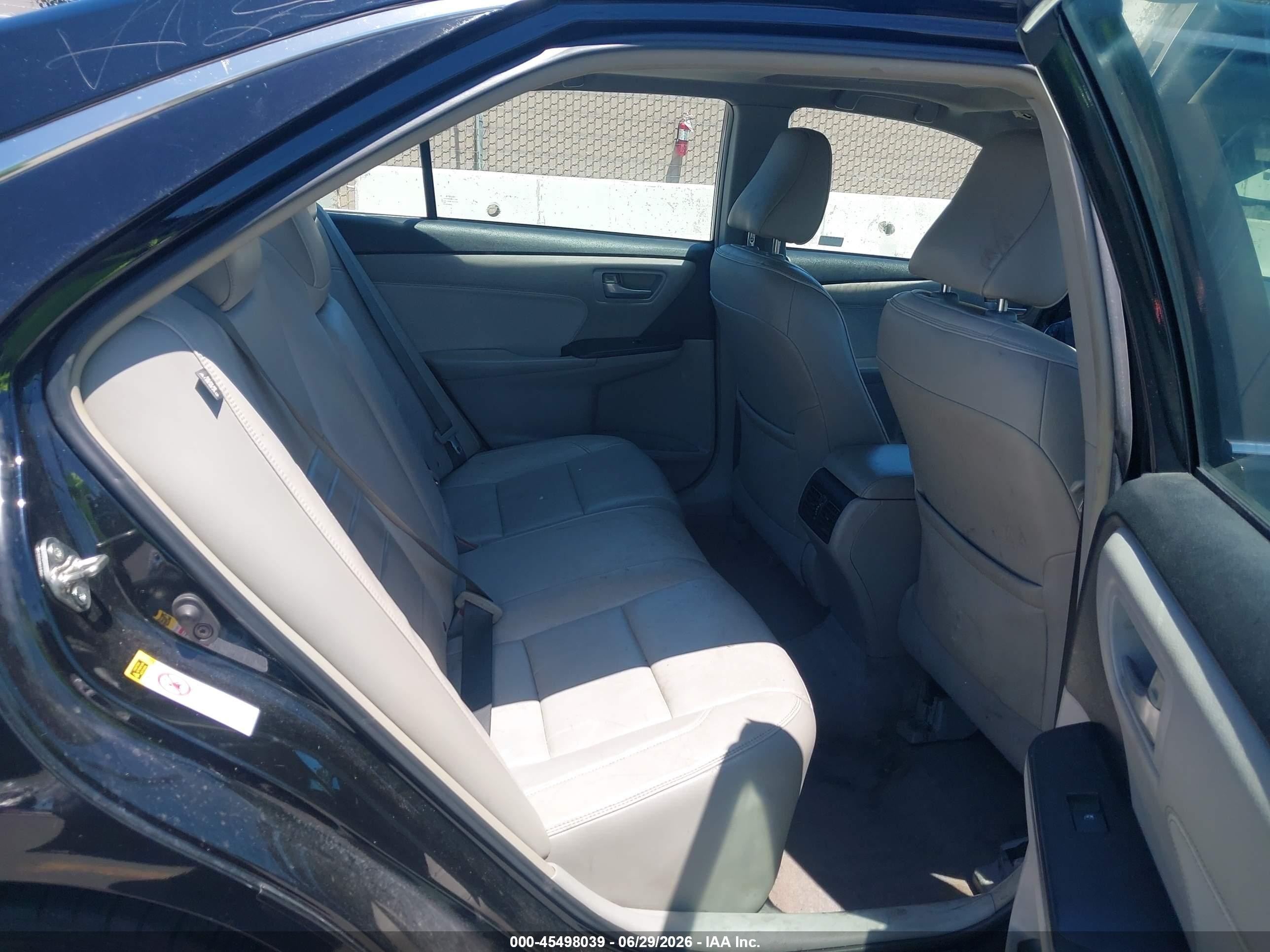 2015 Toyota Camry Xle Black vin: 4T1BF1FK2FU875258