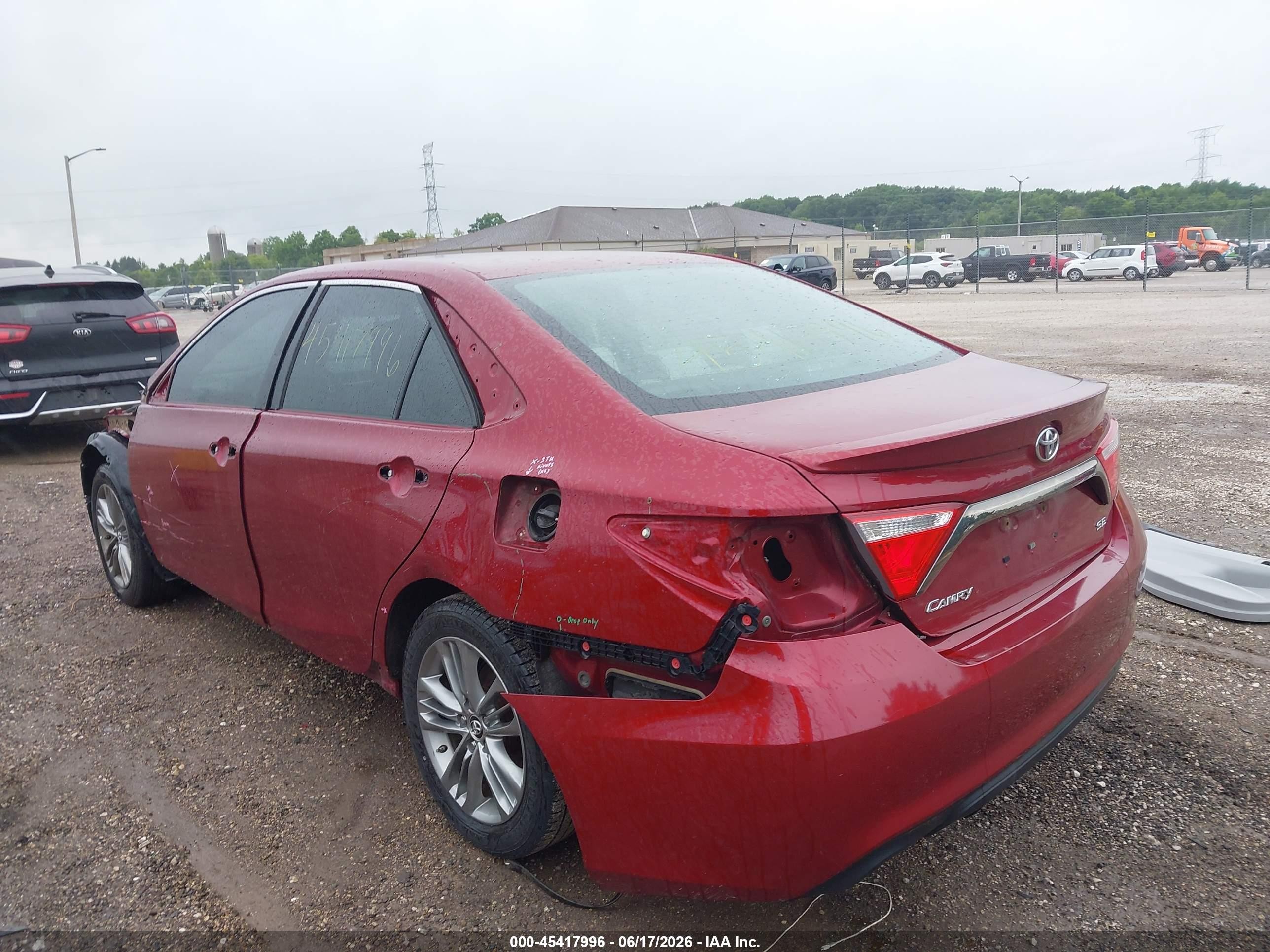 2015 Toyota Camry Se Red vin: 4T1BF1FK2FU892366