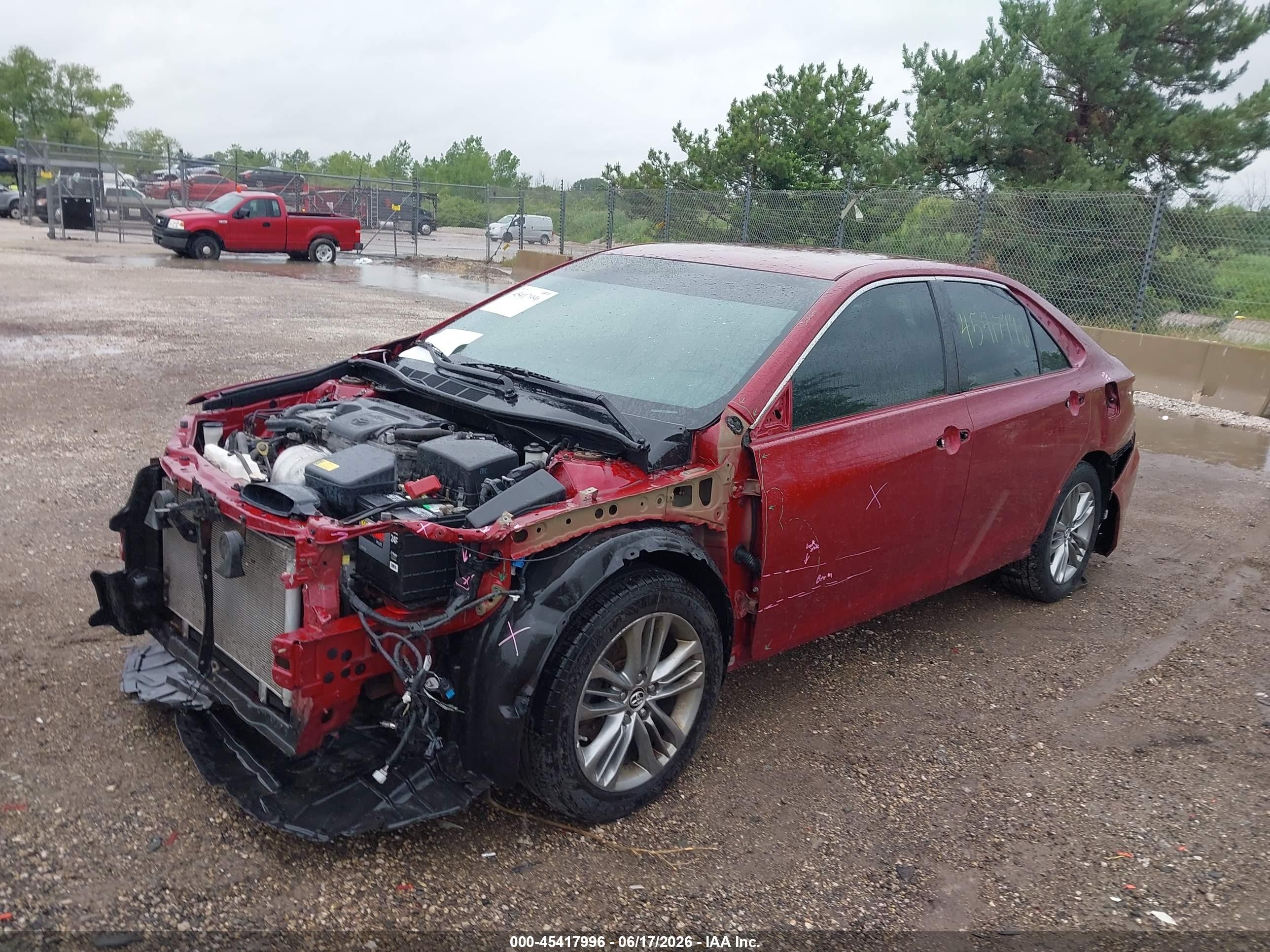 2015 Toyota Camry Se Red vin: 4T1BF1FK2FU892366