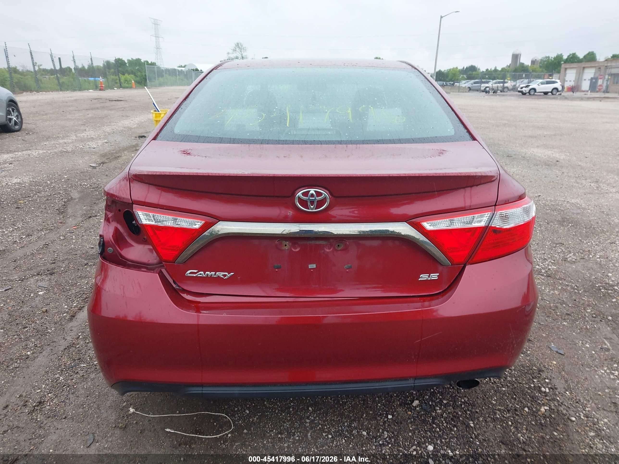 2015 Toyota Camry Se Red vin: 4T1BF1FK2FU892366