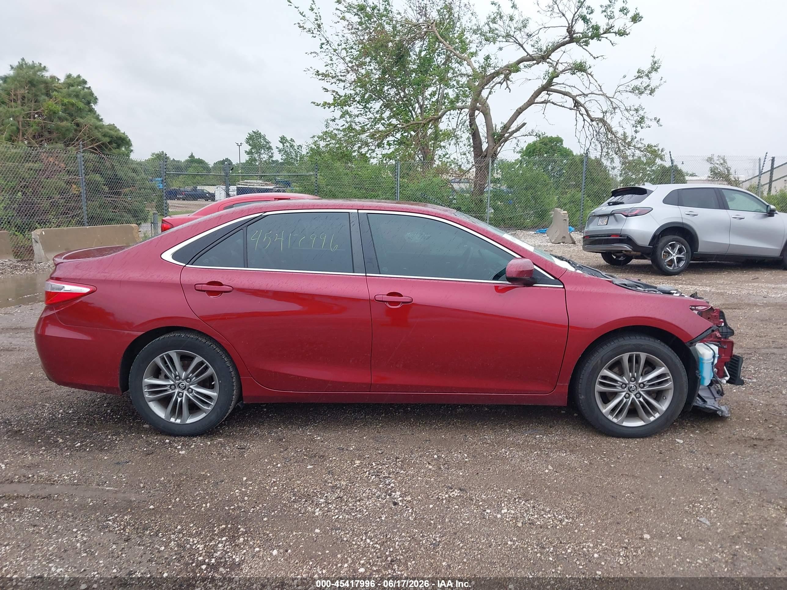 2015 Toyota Camry Se Red vin: 4T1BF1FK2FU892366