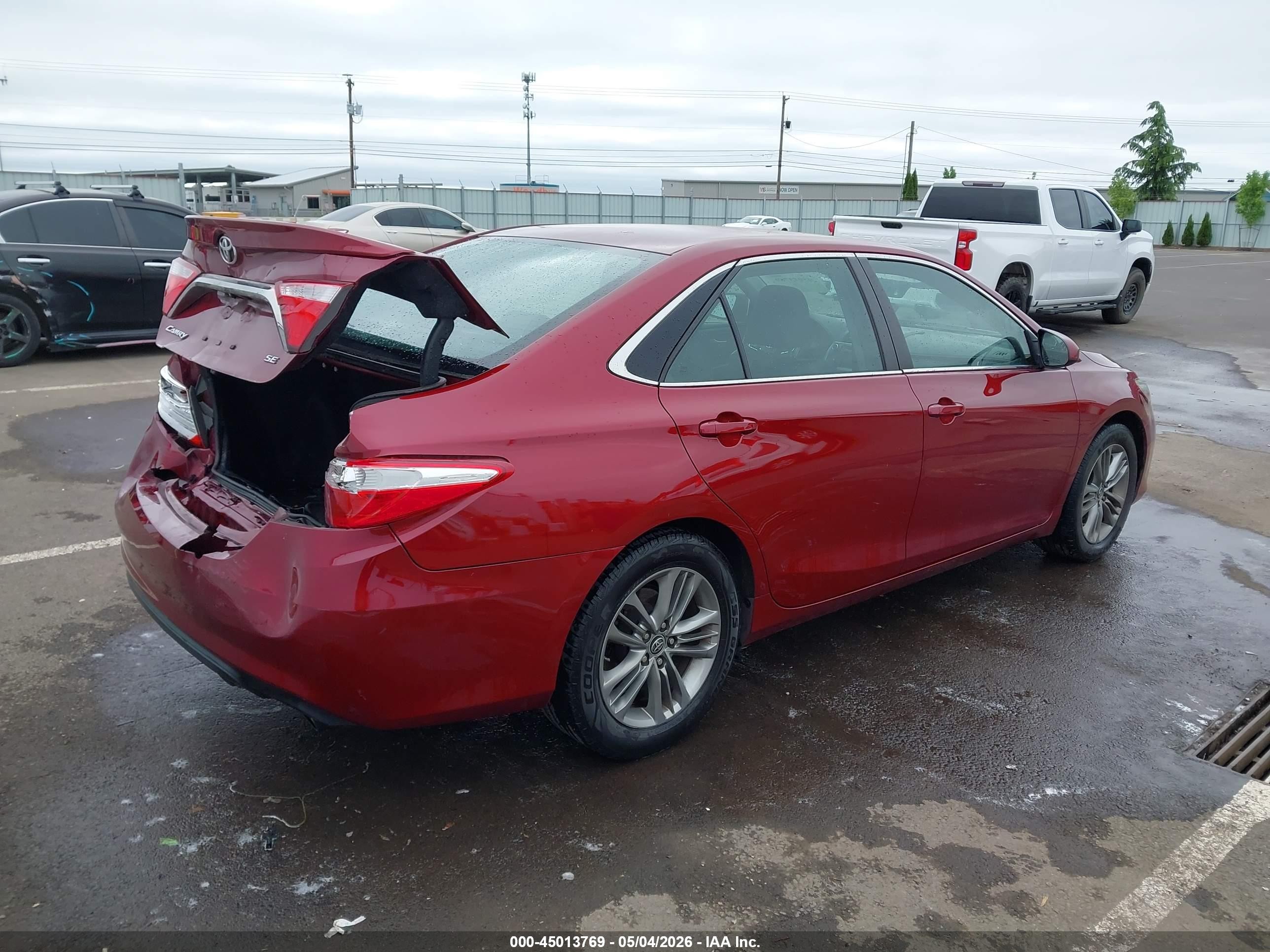 2015 Toyota Camry Se Red vin: 4T1BF1FK2FU919369
