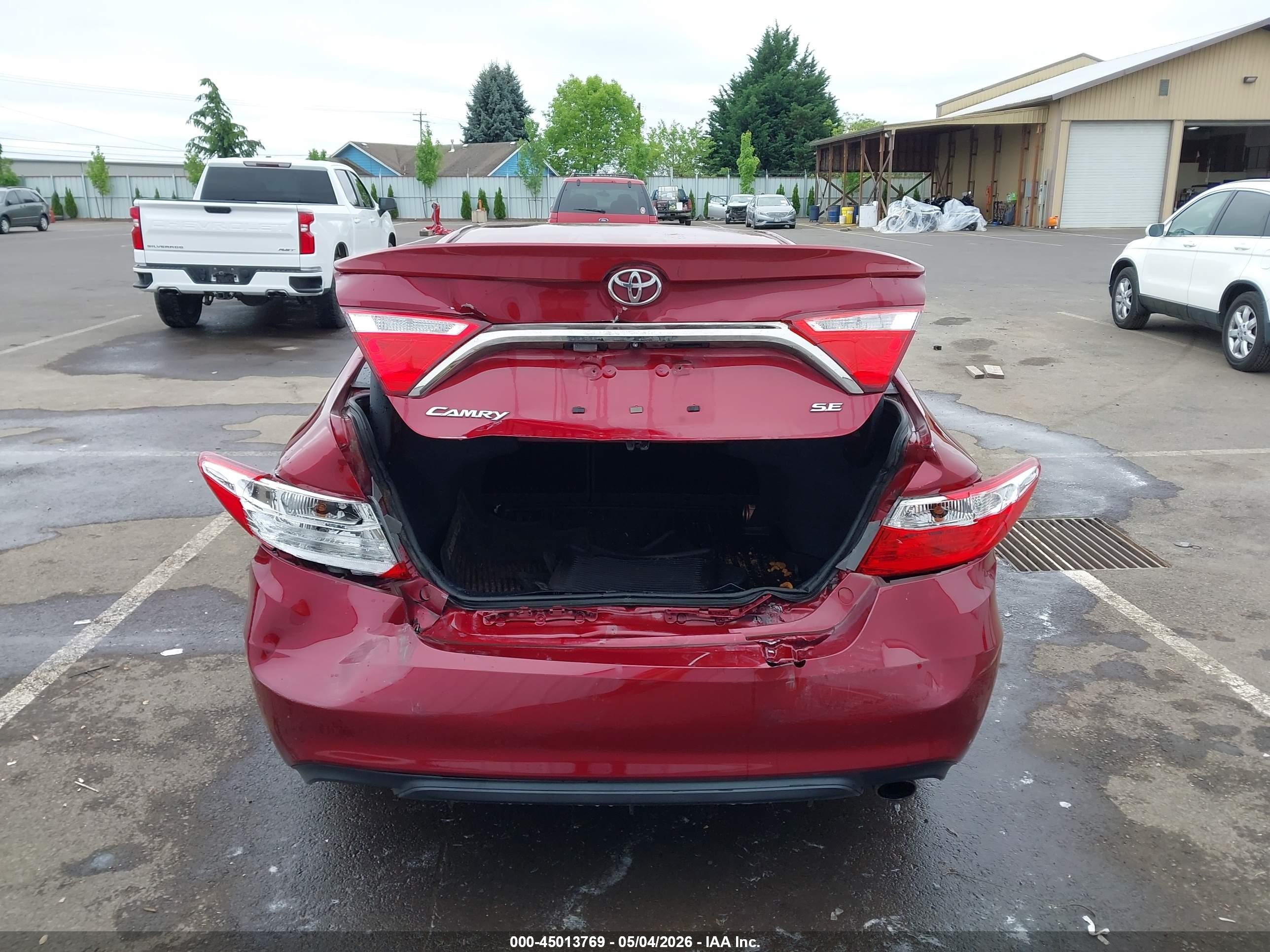 2015 Toyota Camry Se Red vin: 4T1BF1FK2FU919369