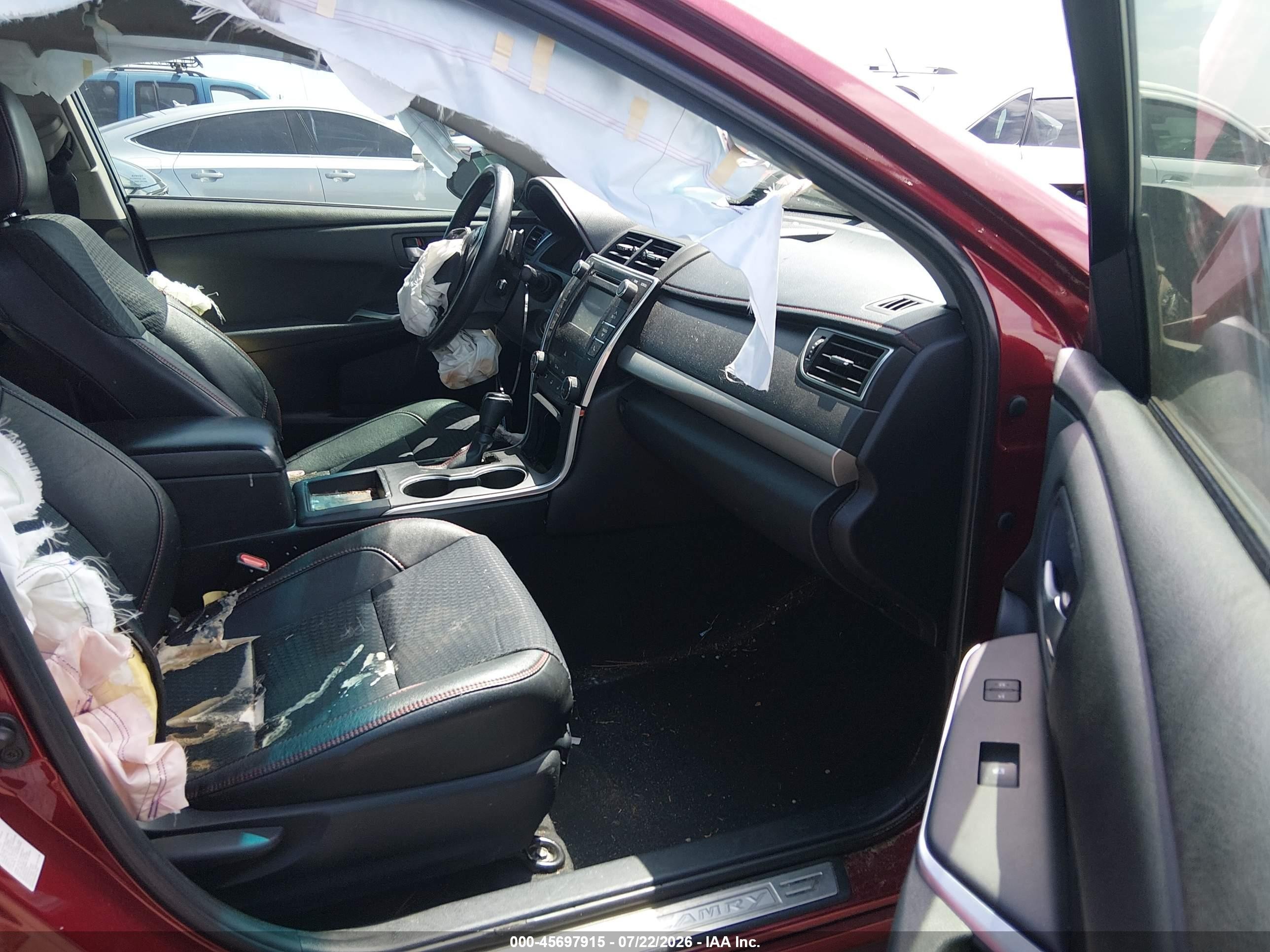 2015 Toyota Camry Se Красный vin: 4T1BF1FK2FU943106