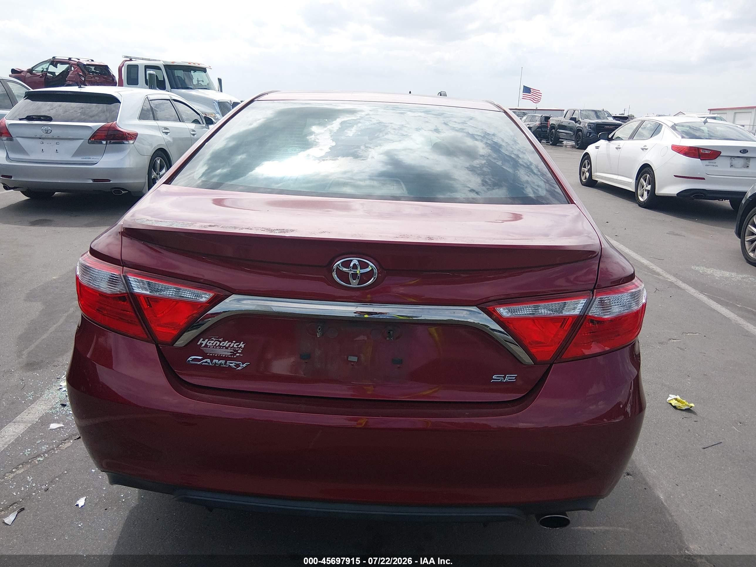 2015 Toyota Camry Se Красный vin: 4T1BF1FK2FU943106