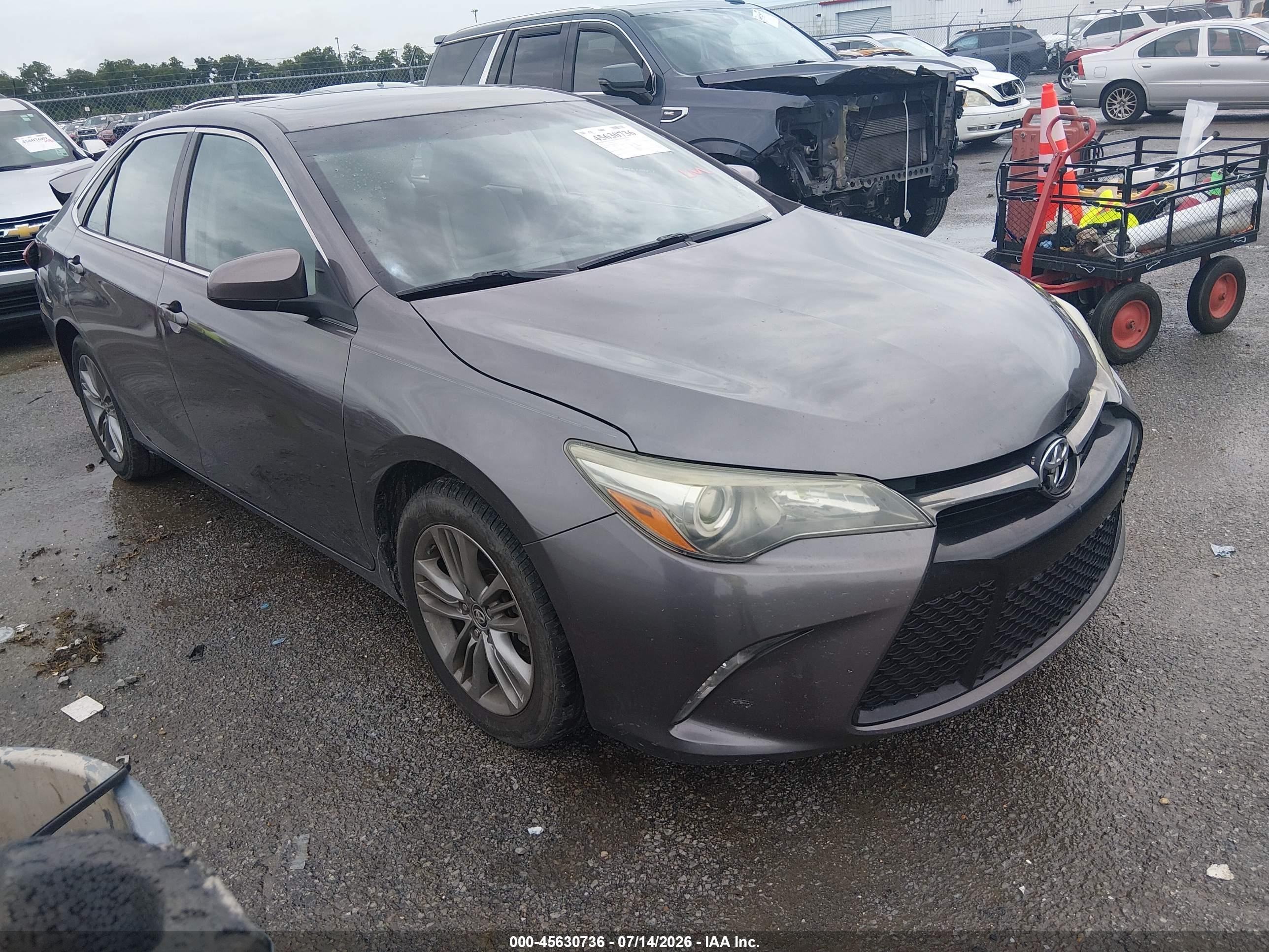 2015 Toyota Camry Se Gray vin: 4T1BF1FK2FU946166