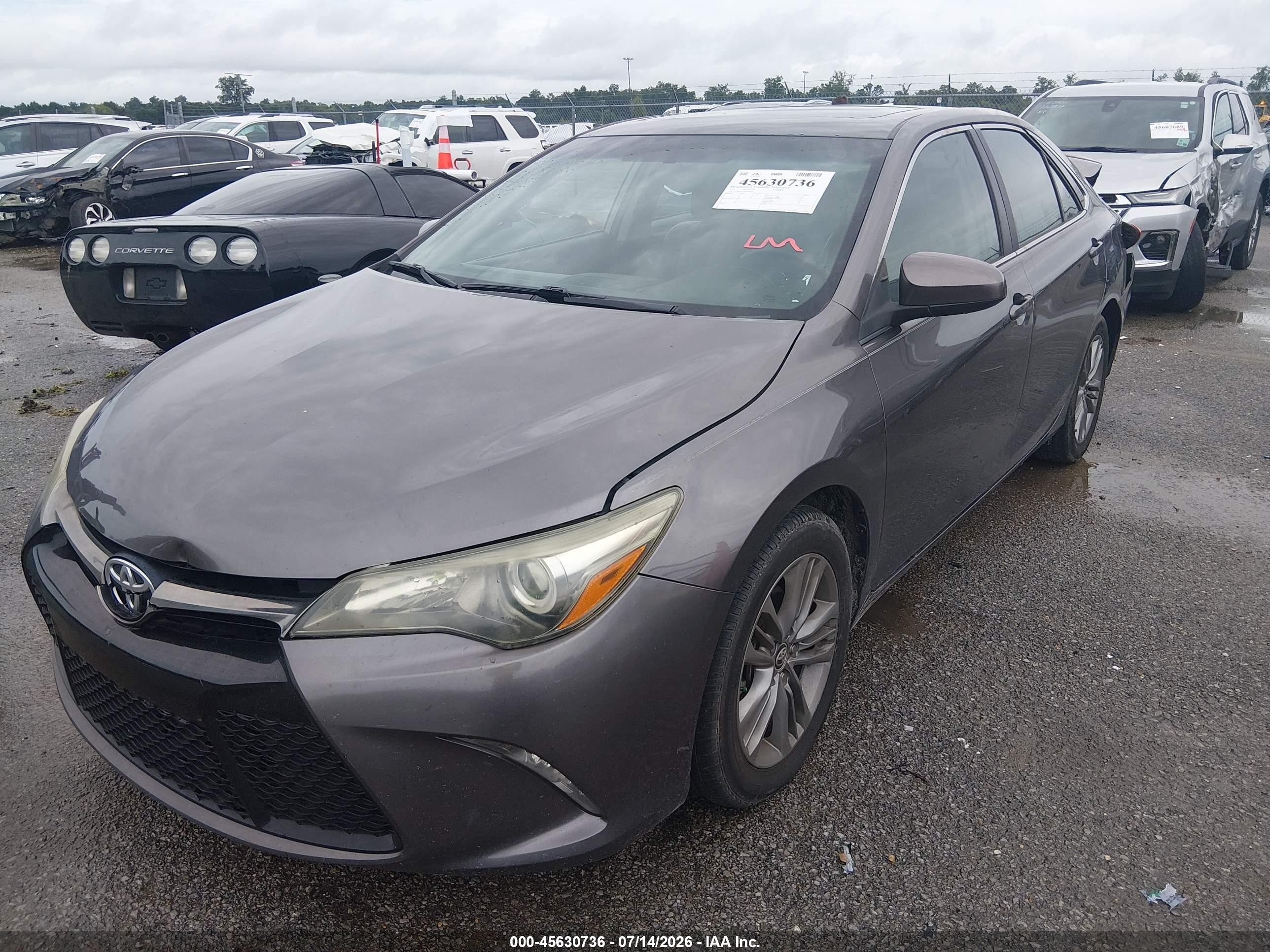 2015 Toyota Camry Se Gray vin: 4T1BF1FK2FU946166
