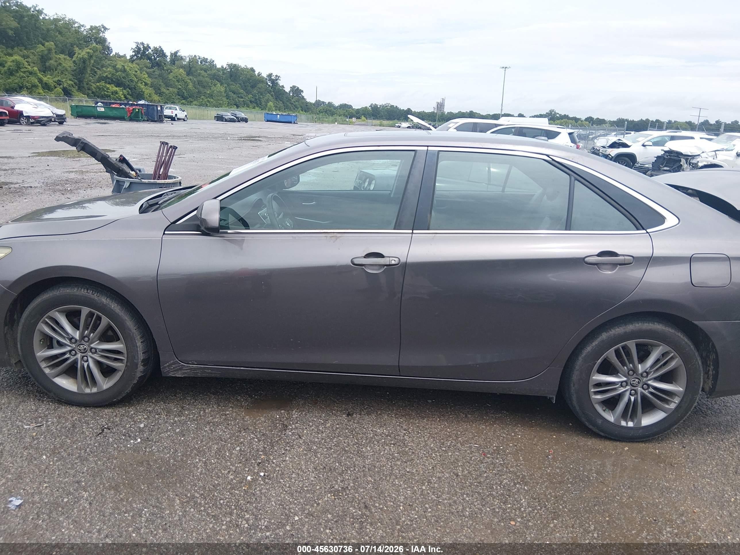 2015 Toyota Camry Se Gray vin: 4T1BF1FK2FU946166