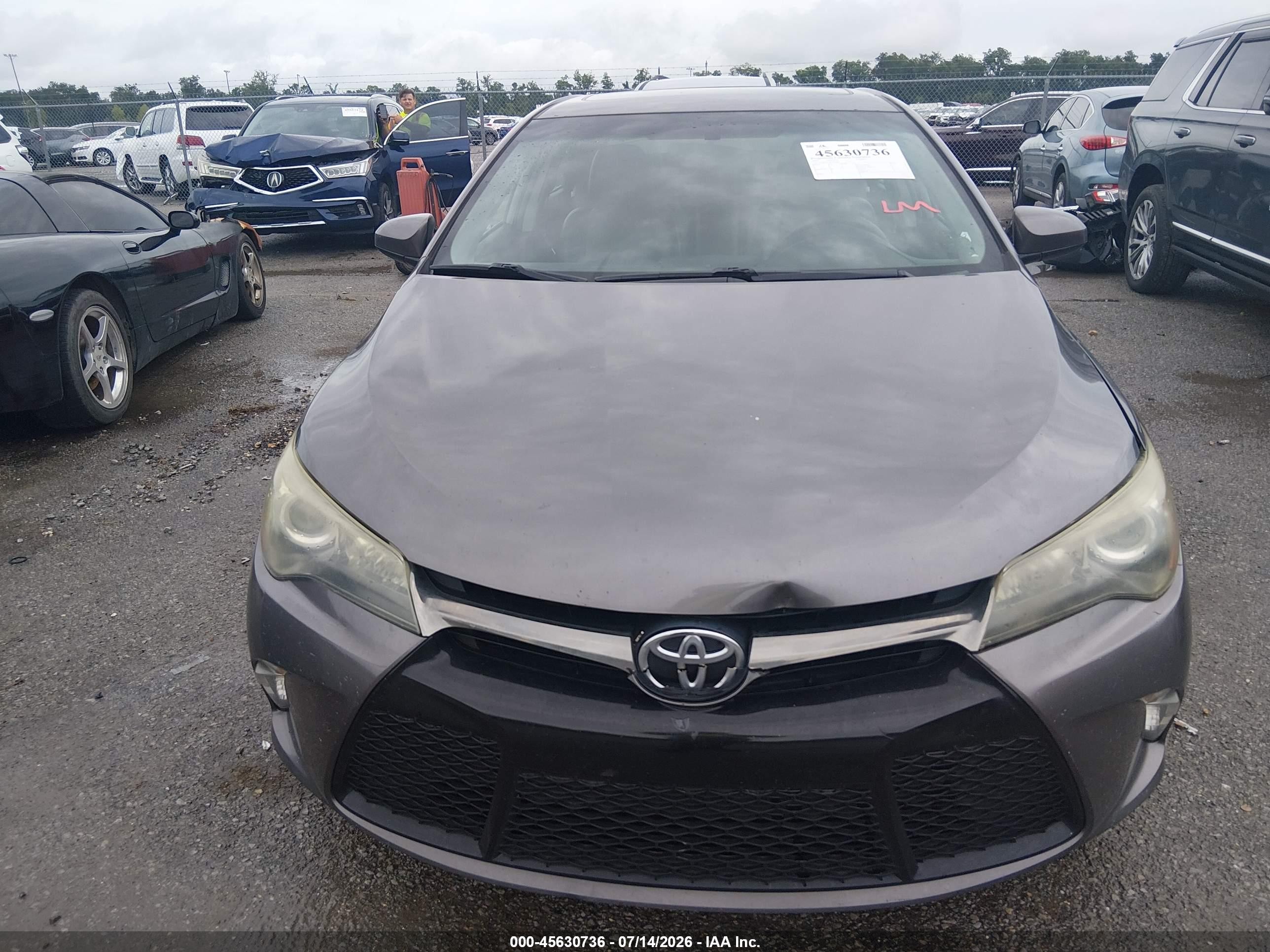 2015 Toyota Camry Se Gray vin: 4T1BF1FK2FU946166