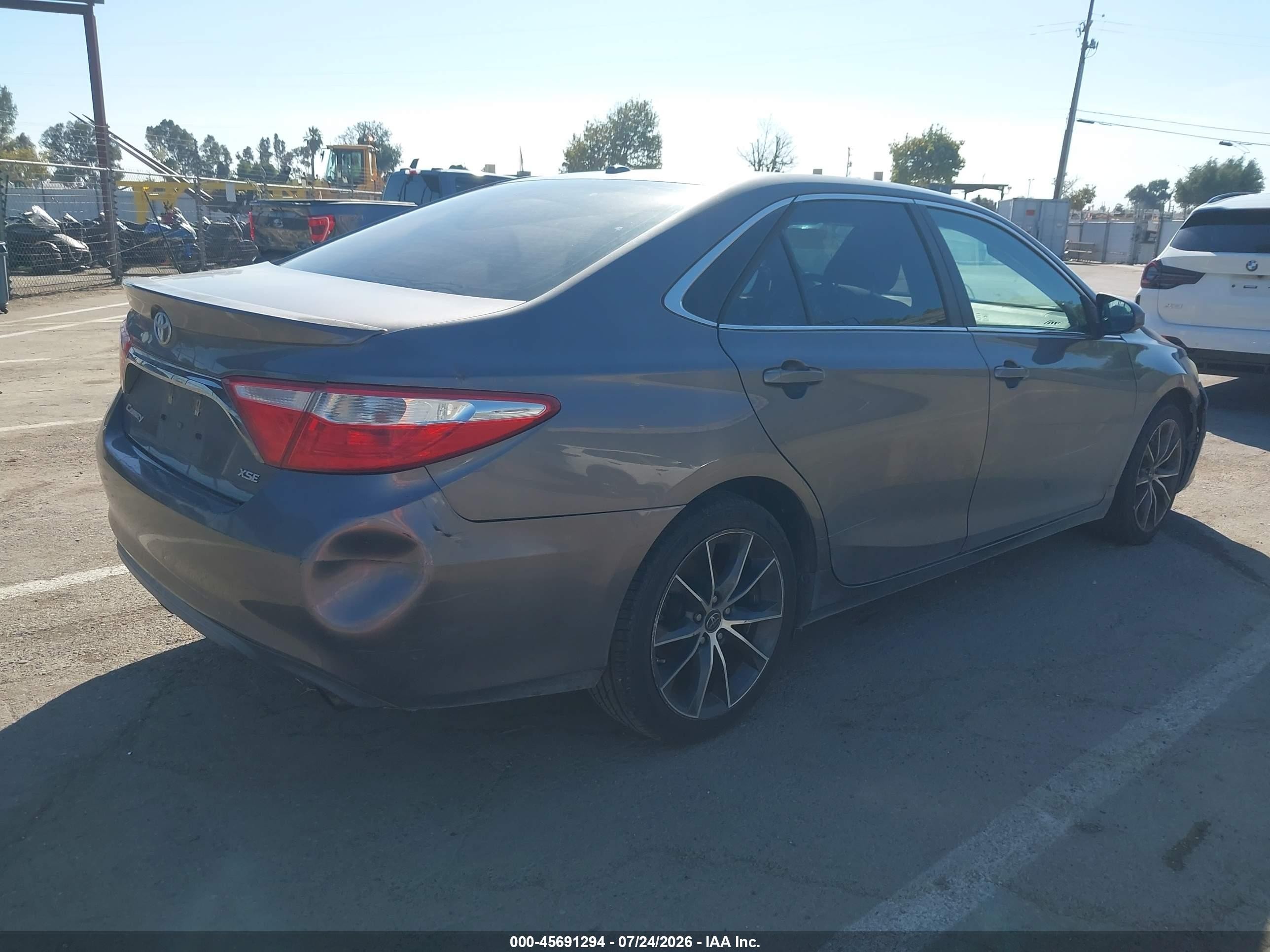2015 Toyota Camry Xse Gray vin: 4T1BF1FK2FU963758