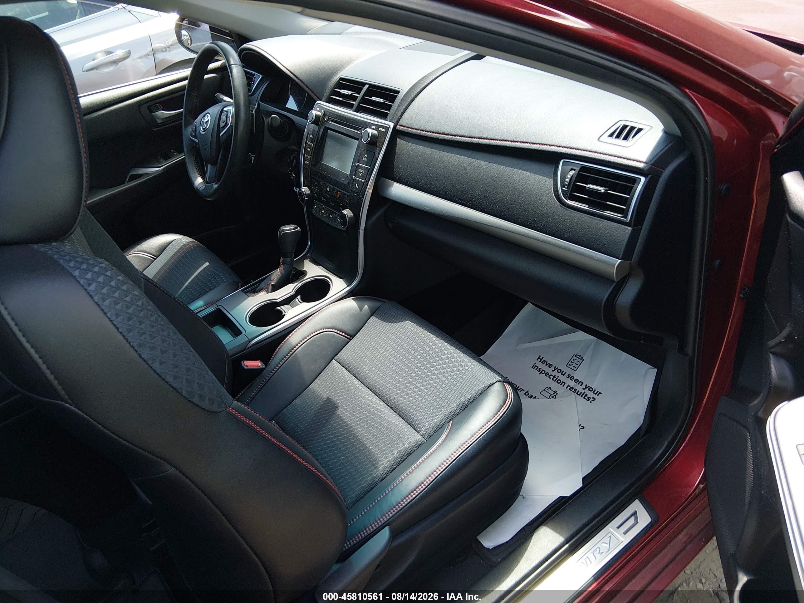 2015 Toyota Camry Se Red vin: 4T1BF1FK2FU987722