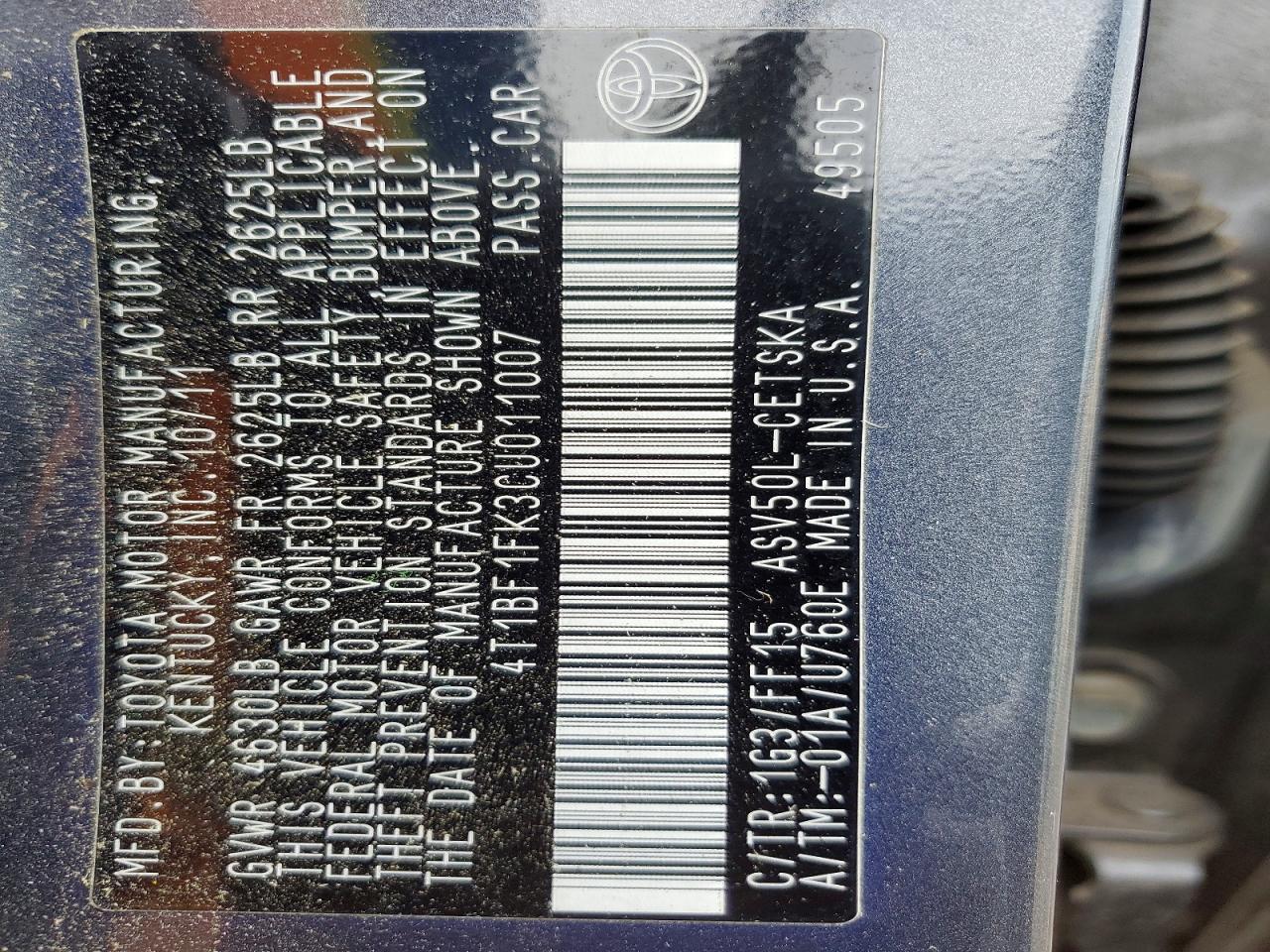 2012 Toyota Camry Se Silver vin: 4T1BF1FK3CU011007