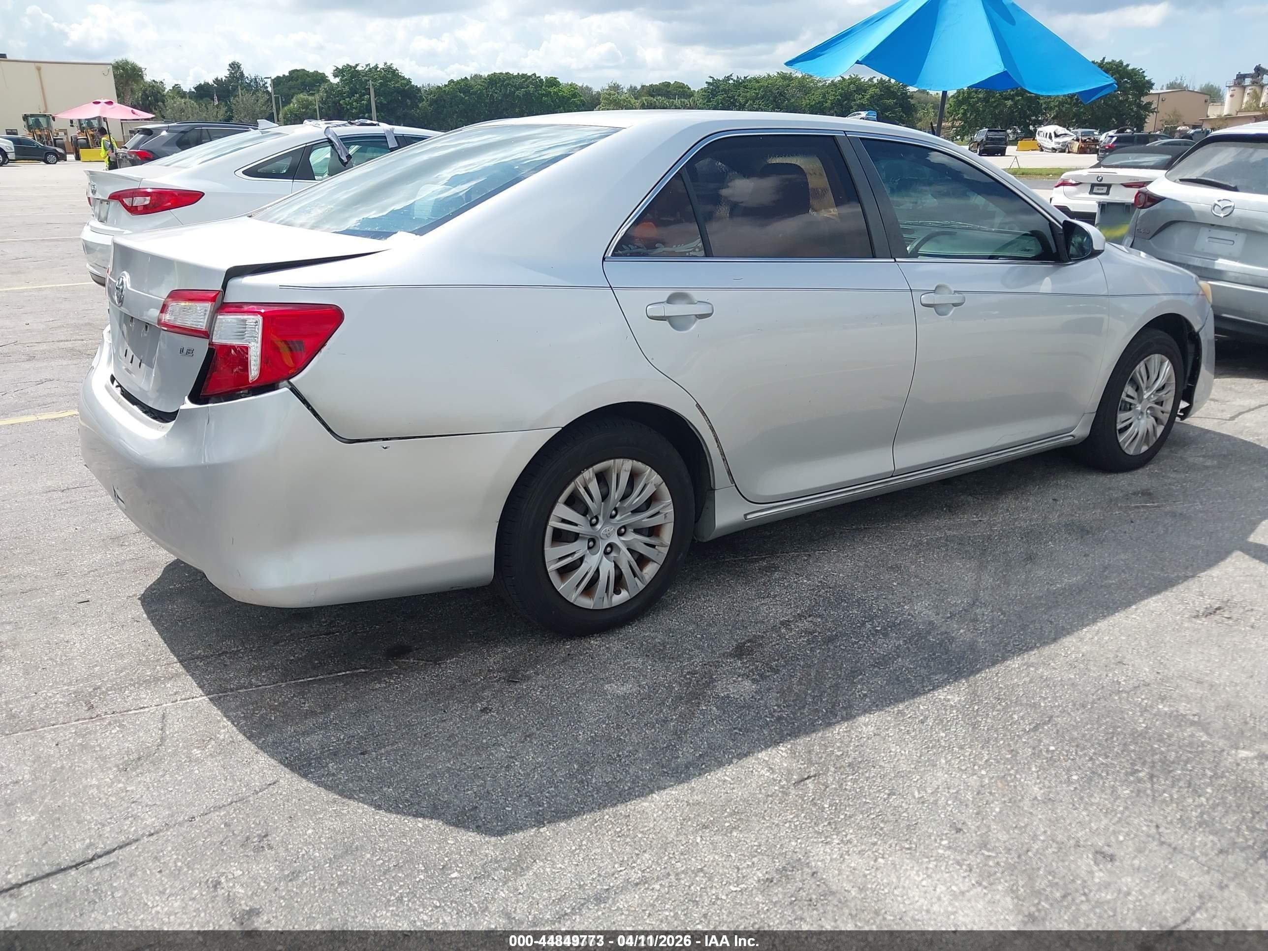 2012 Toyota Camry Le Silver vin: 4T1BF1FK3CU020600