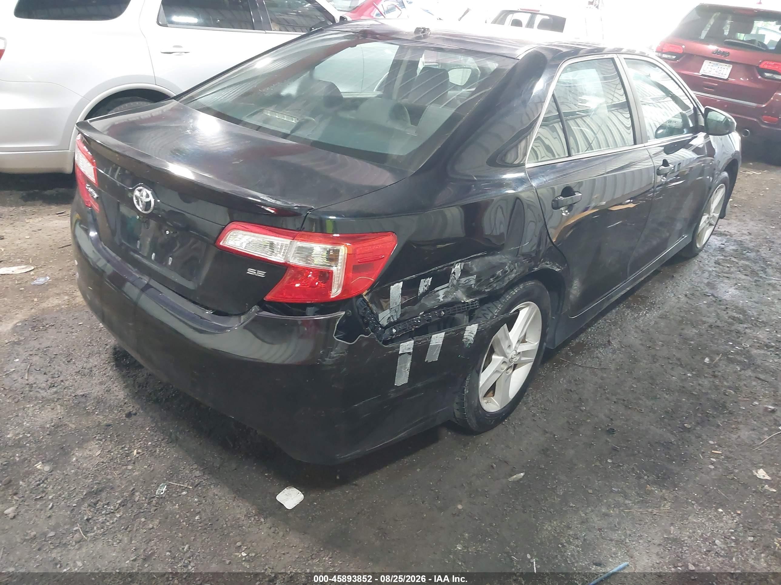 2012 Toyota Camry Se Black vin: 4T1BF1FK3CU046467