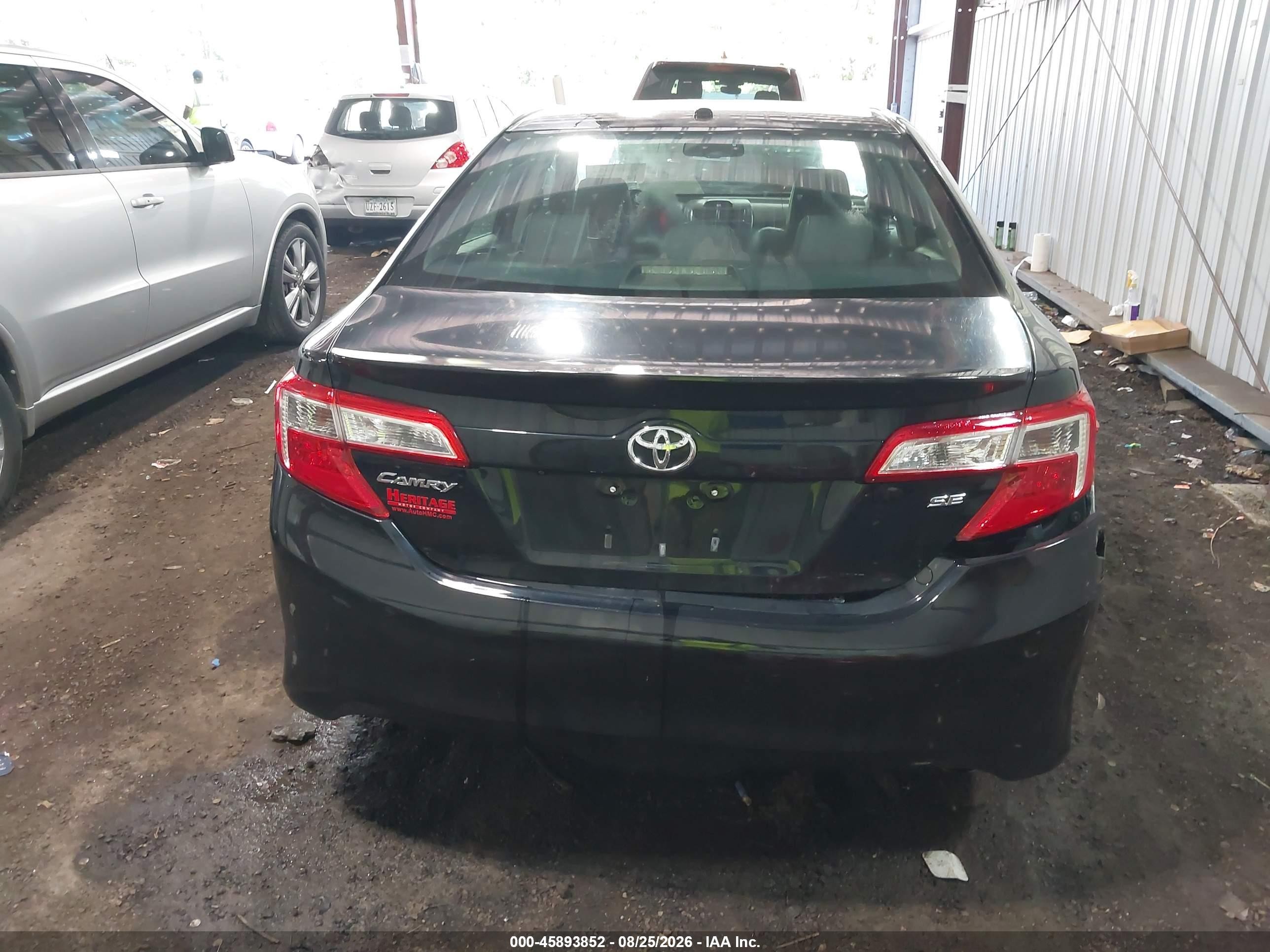 2012 Toyota Camry Se Black vin: 4T1BF1FK3CU046467