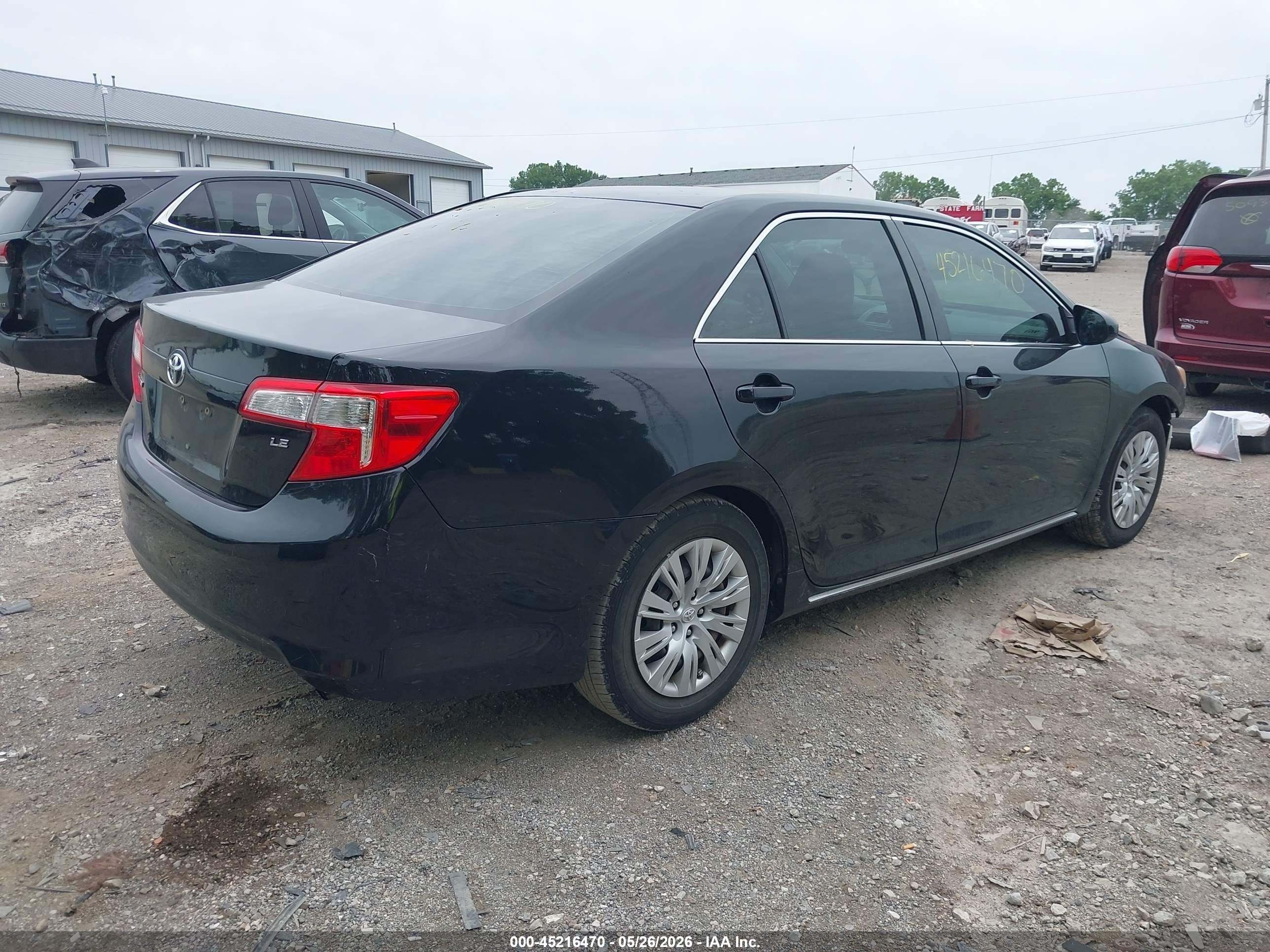 2012 Toyota Camry Le Black vin: 4T1BF1FK3CU053869