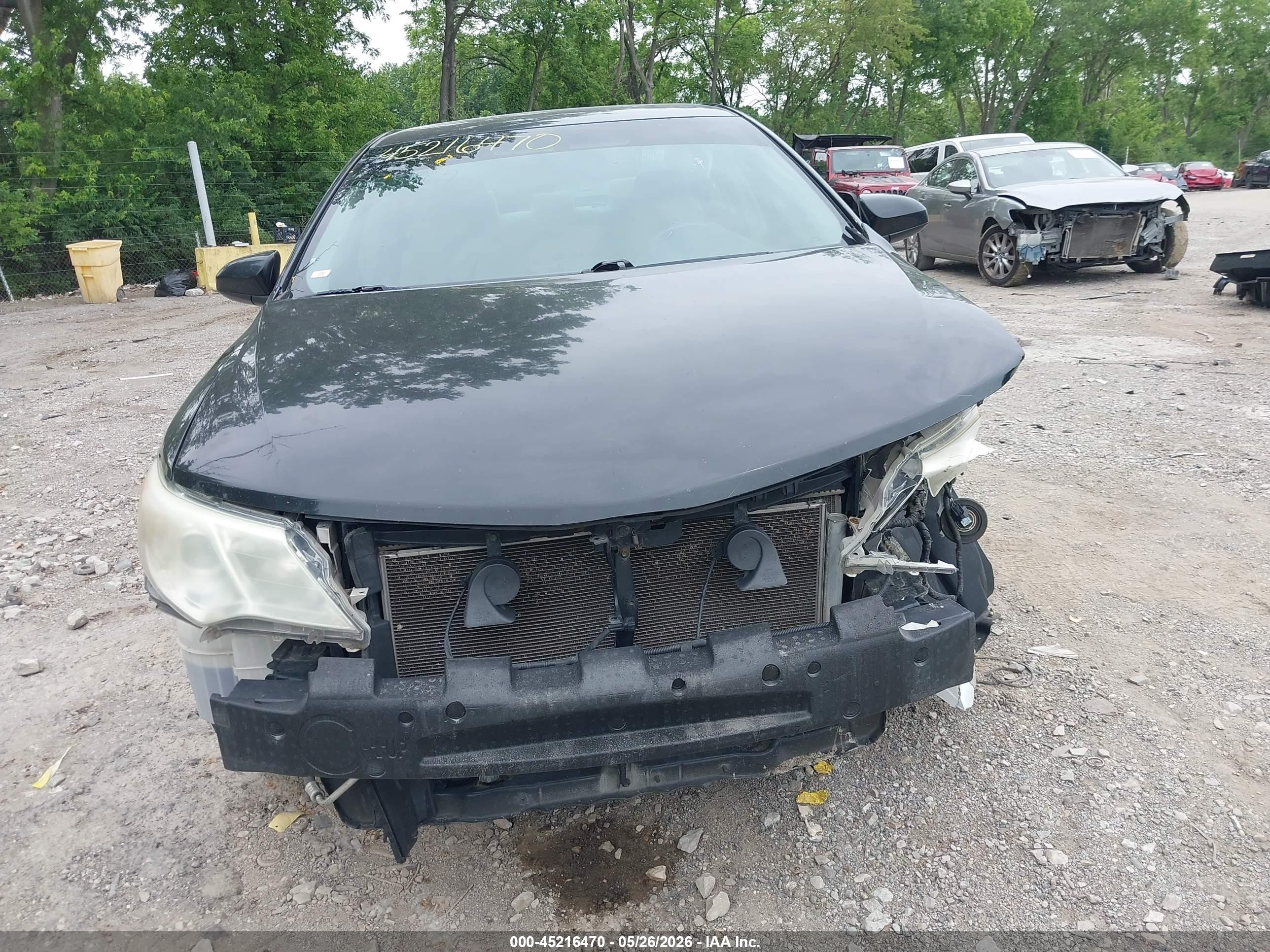 2012 Toyota Camry Le Black vin: 4T1BF1FK3CU053869