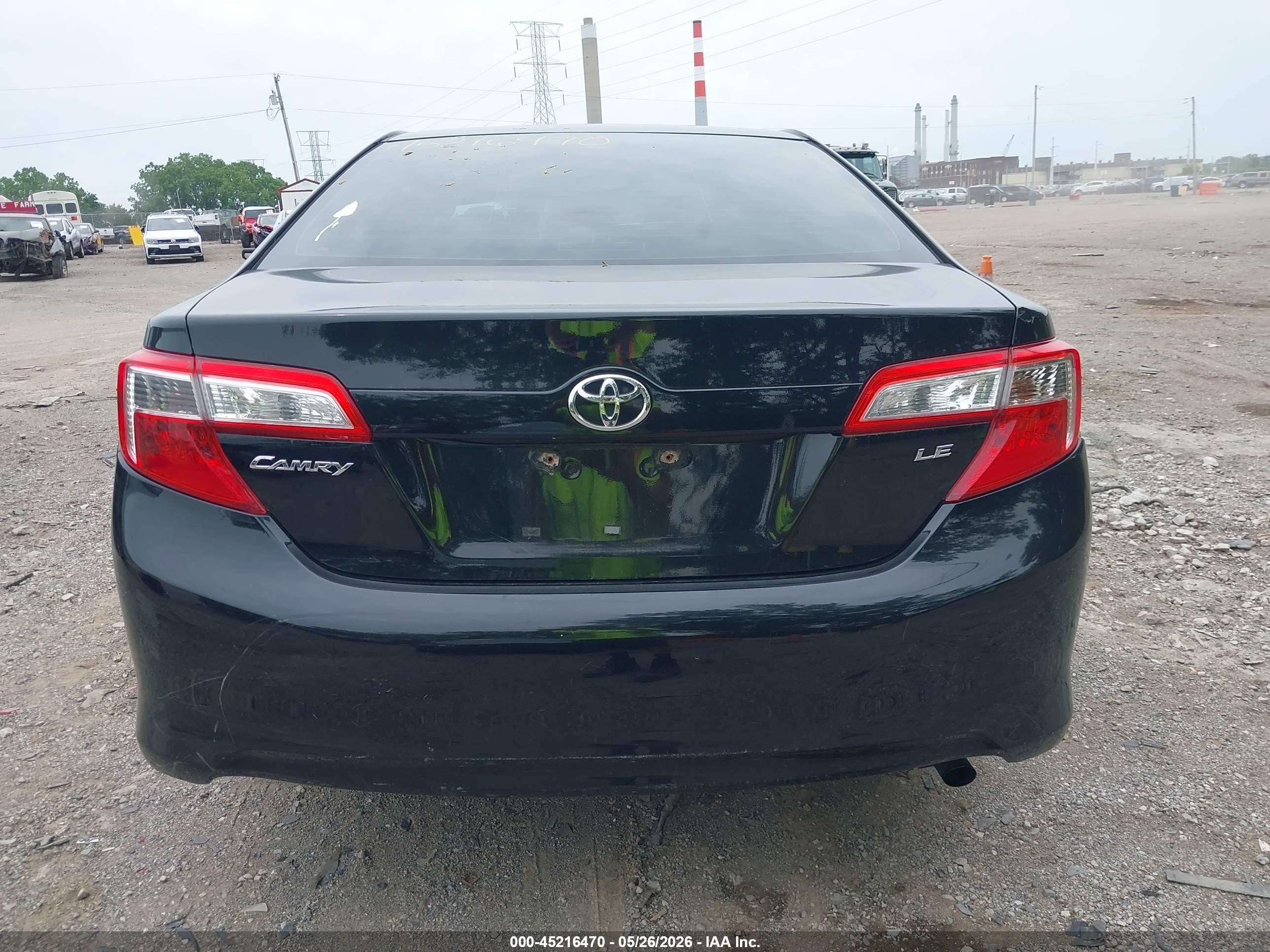2012 Toyota Camry Le Black vin: 4T1BF1FK3CU053869