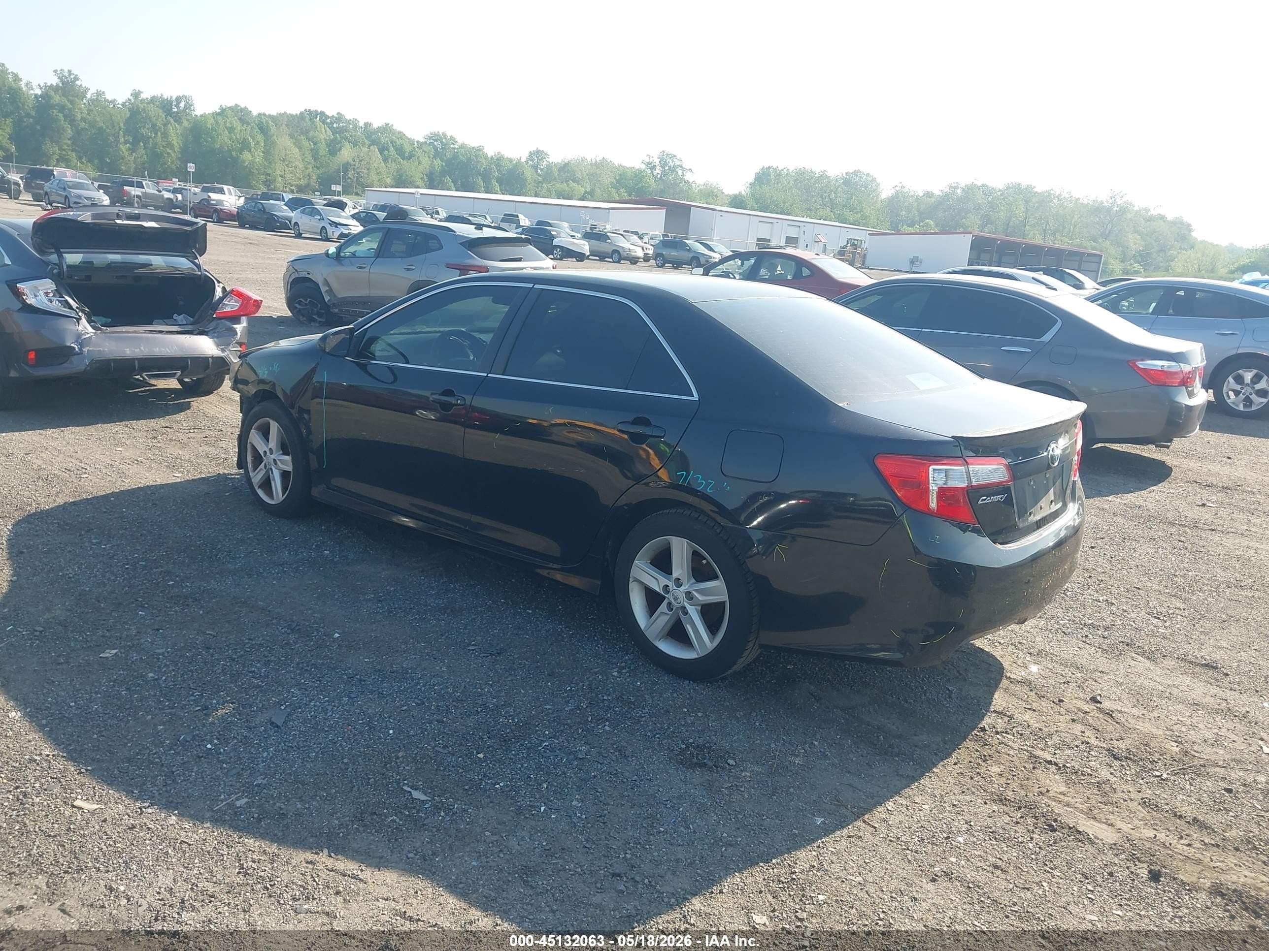 2012 Toyota Camry Se Black vin: 4T1BF1FK3CU060952
