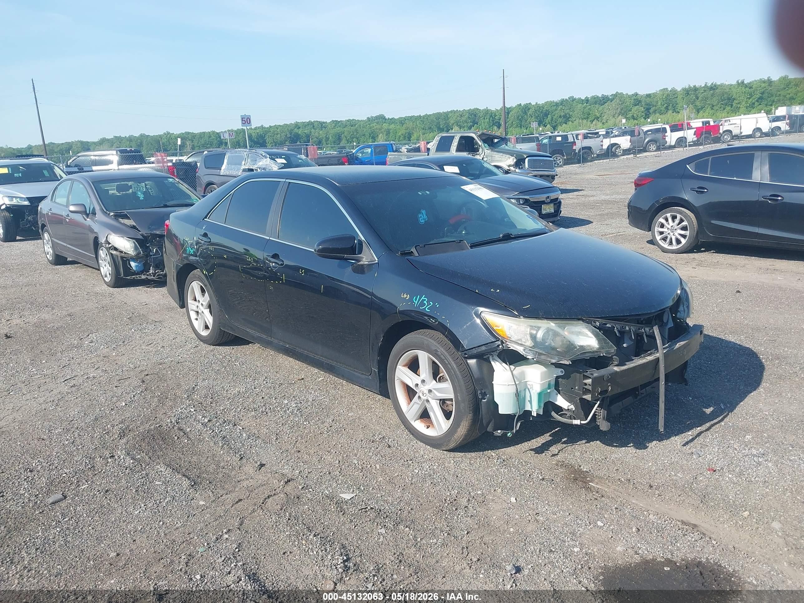 2012 Toyota Camry Se Black vin: 4T1BF1FK3CU060952