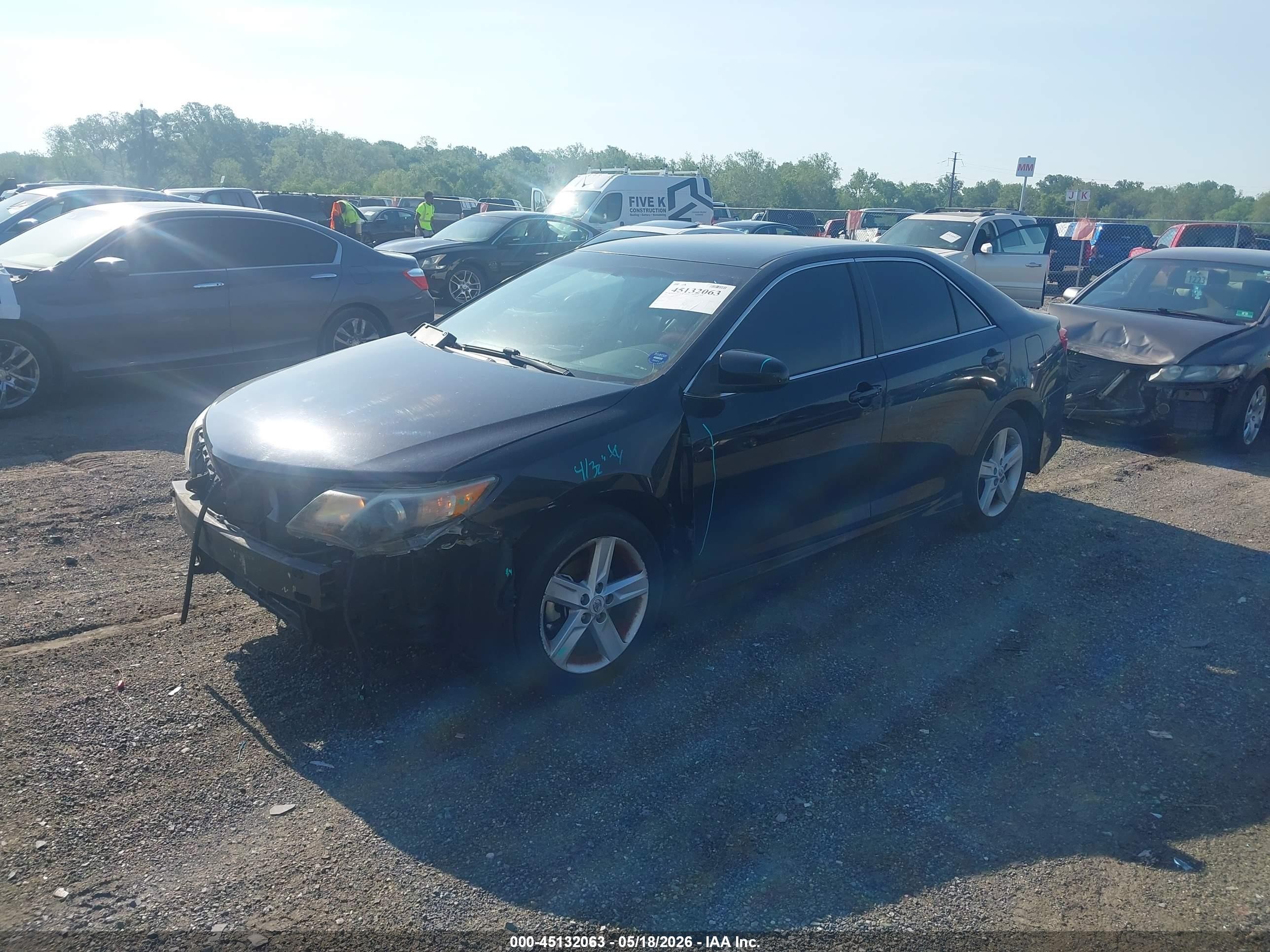 2012 Toyota Camry Se Black vin: 4T1BF1FK3CU060952